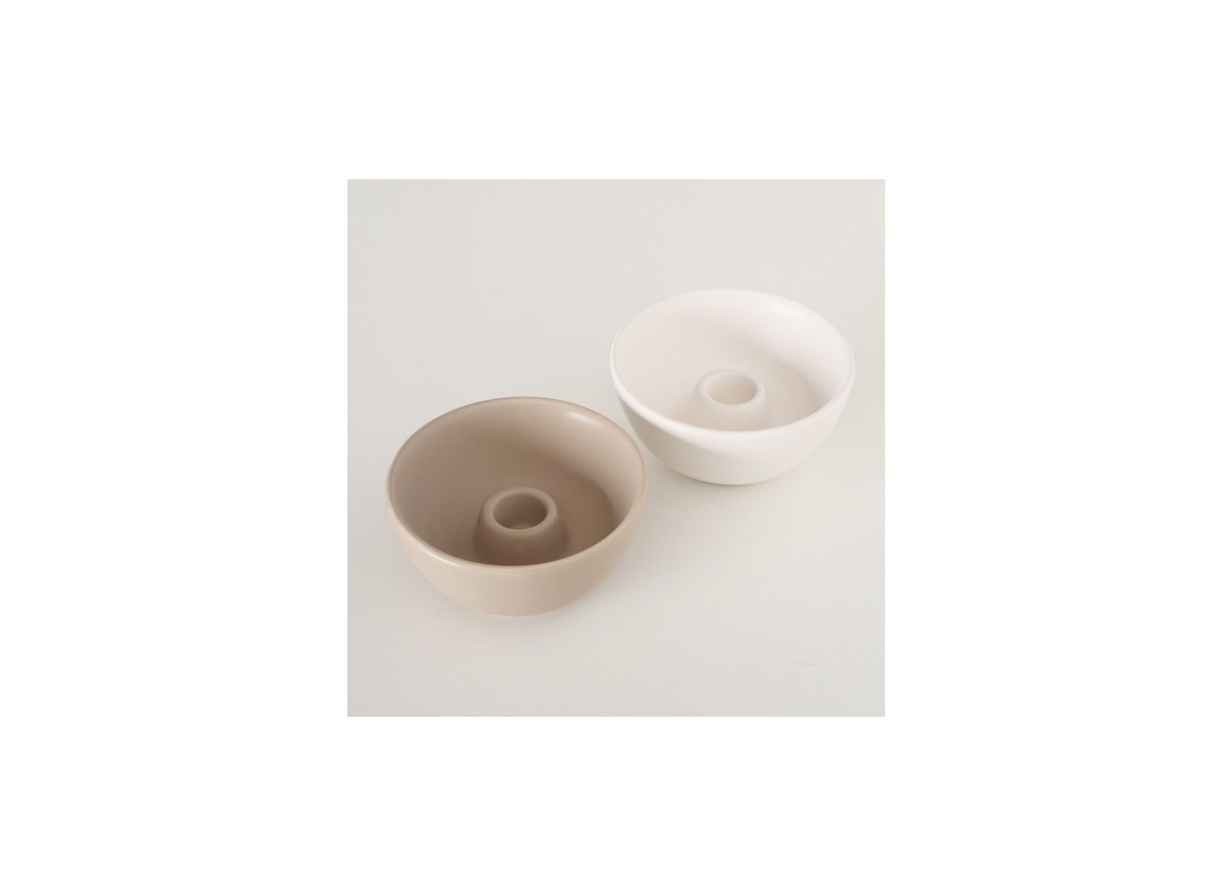 Foto ambiance - Porte-bougie Franyo H5cm beige blanc