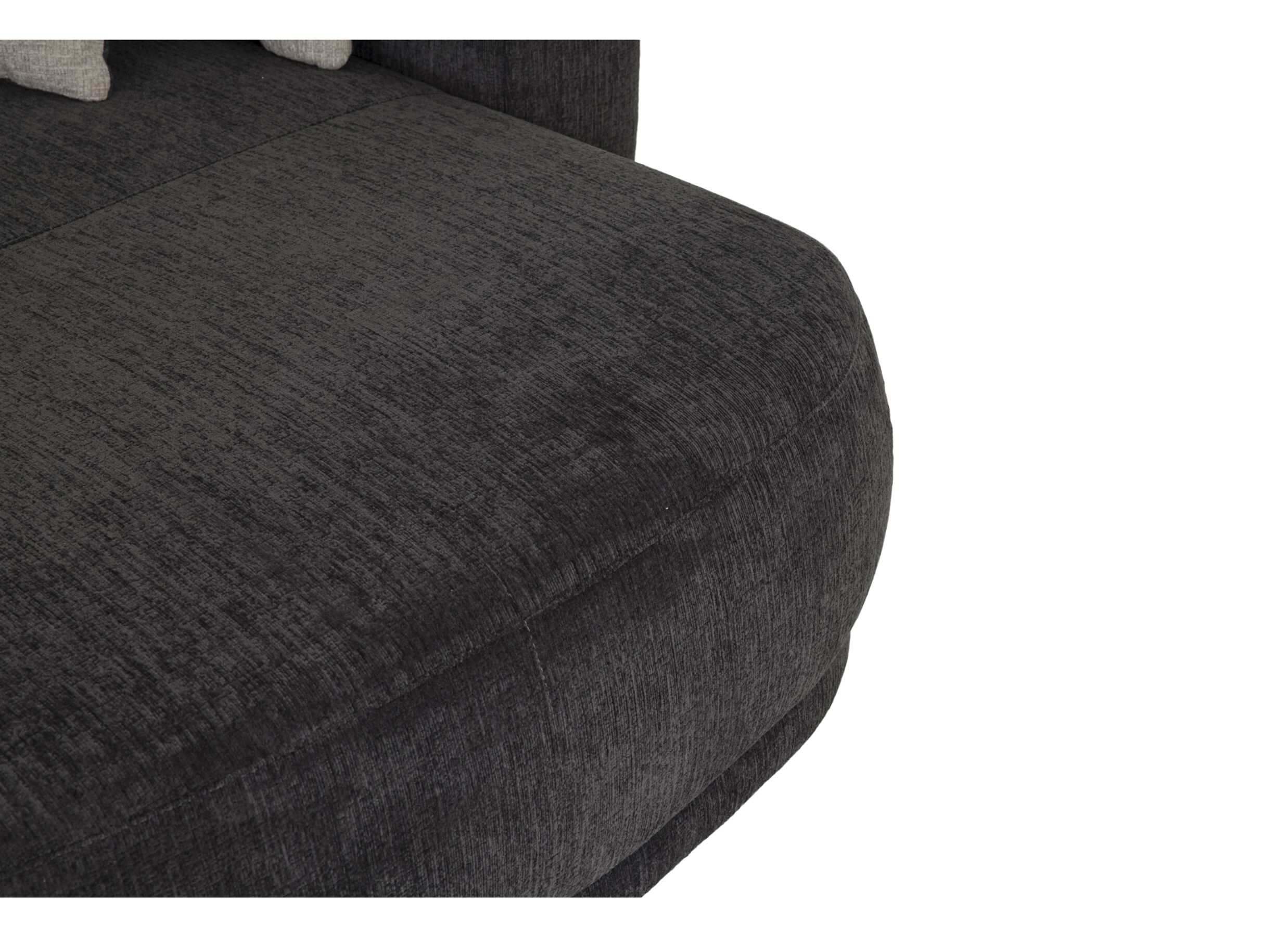 Canapé d'angle Laguna 325x180cm - tissu - gris foncé