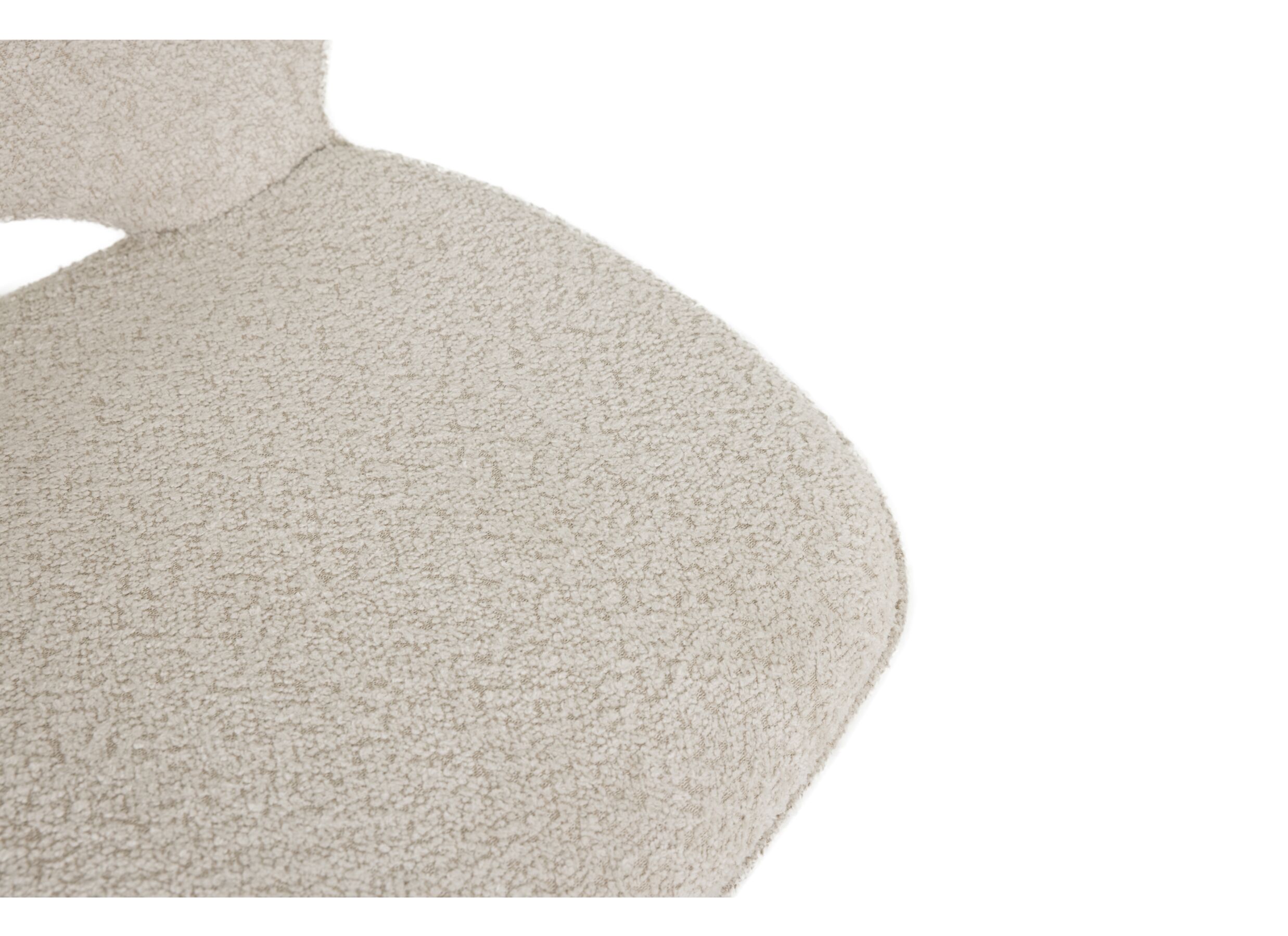 Detailfoto - Draaistoel Adrian 60x58x86cm - polyester - wit