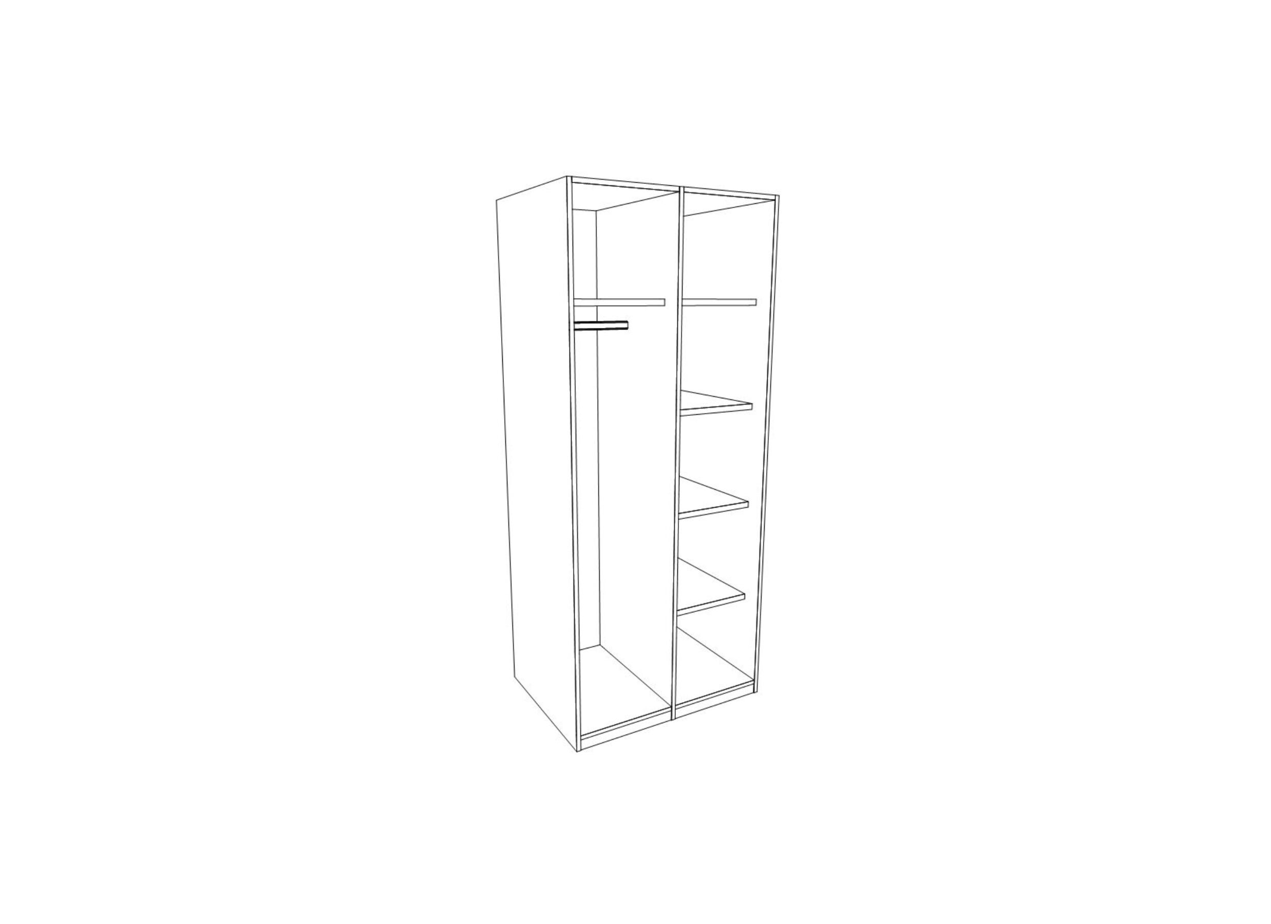 Indeling - Kleerkast Paris 97cm
