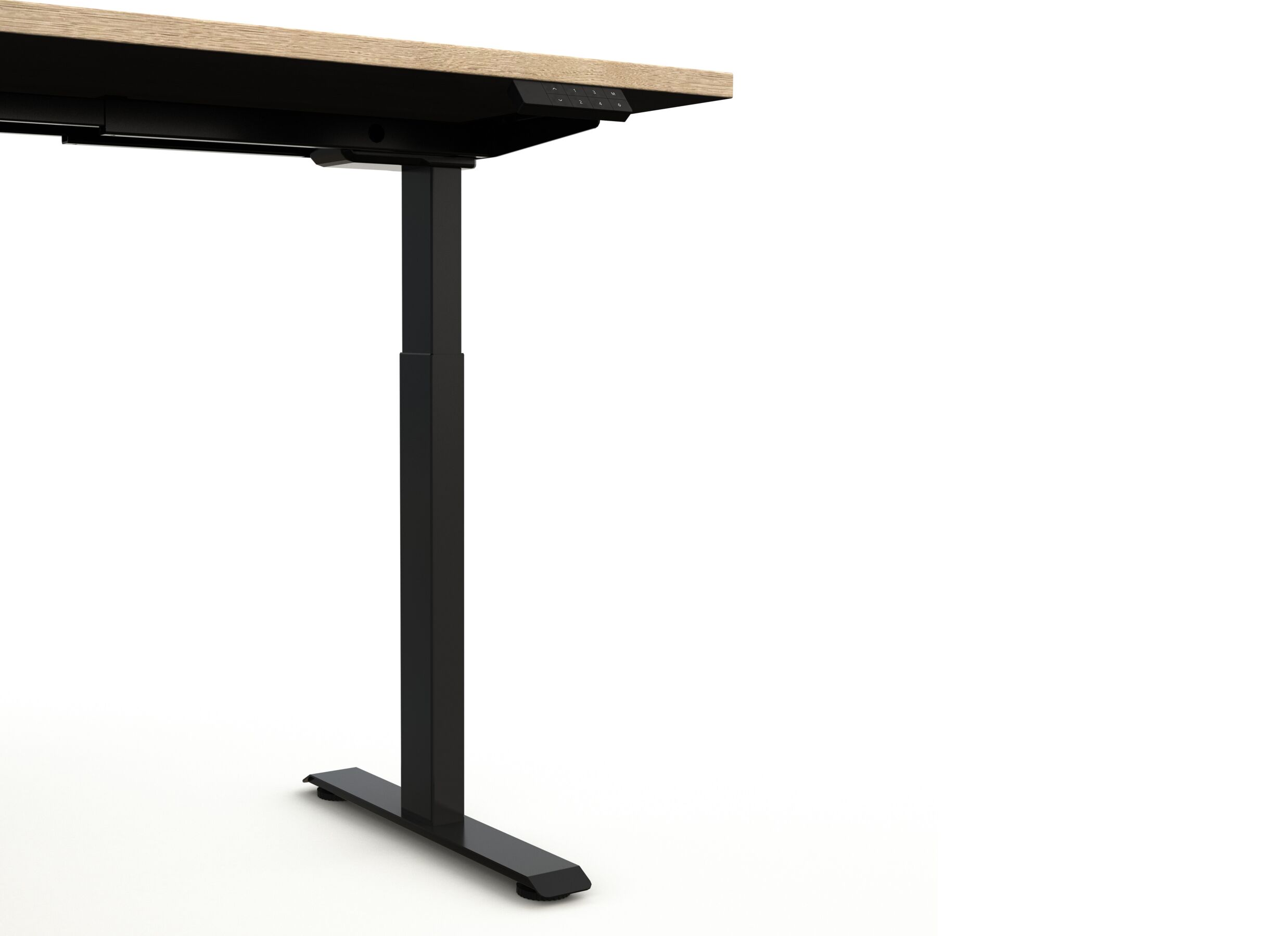 Detailfoto - Zit sta bureau Flexo-2 180x80xH73-123cm - decor - zand eik