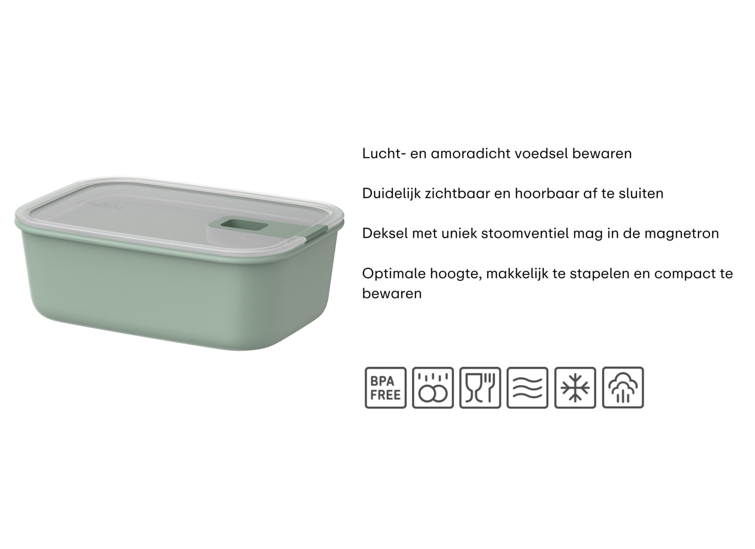 Opstelling - Bewaardoos Easyclip 1000ml Mepal