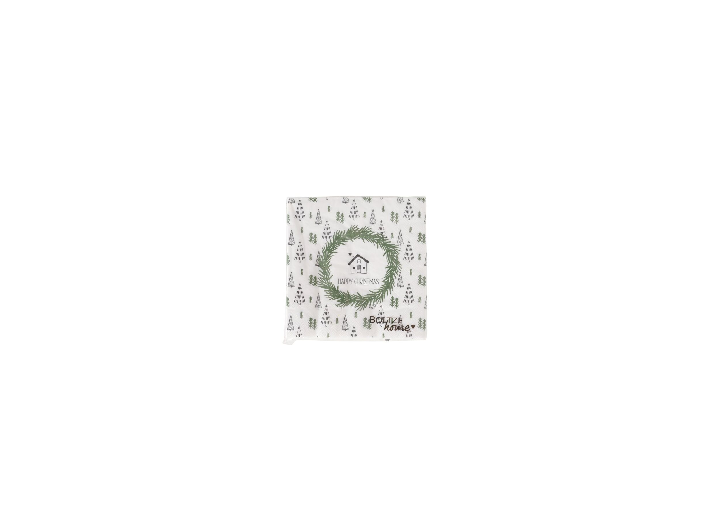 Aperçu - Serviette Skane 17x17cm vert blanc 20 pièces