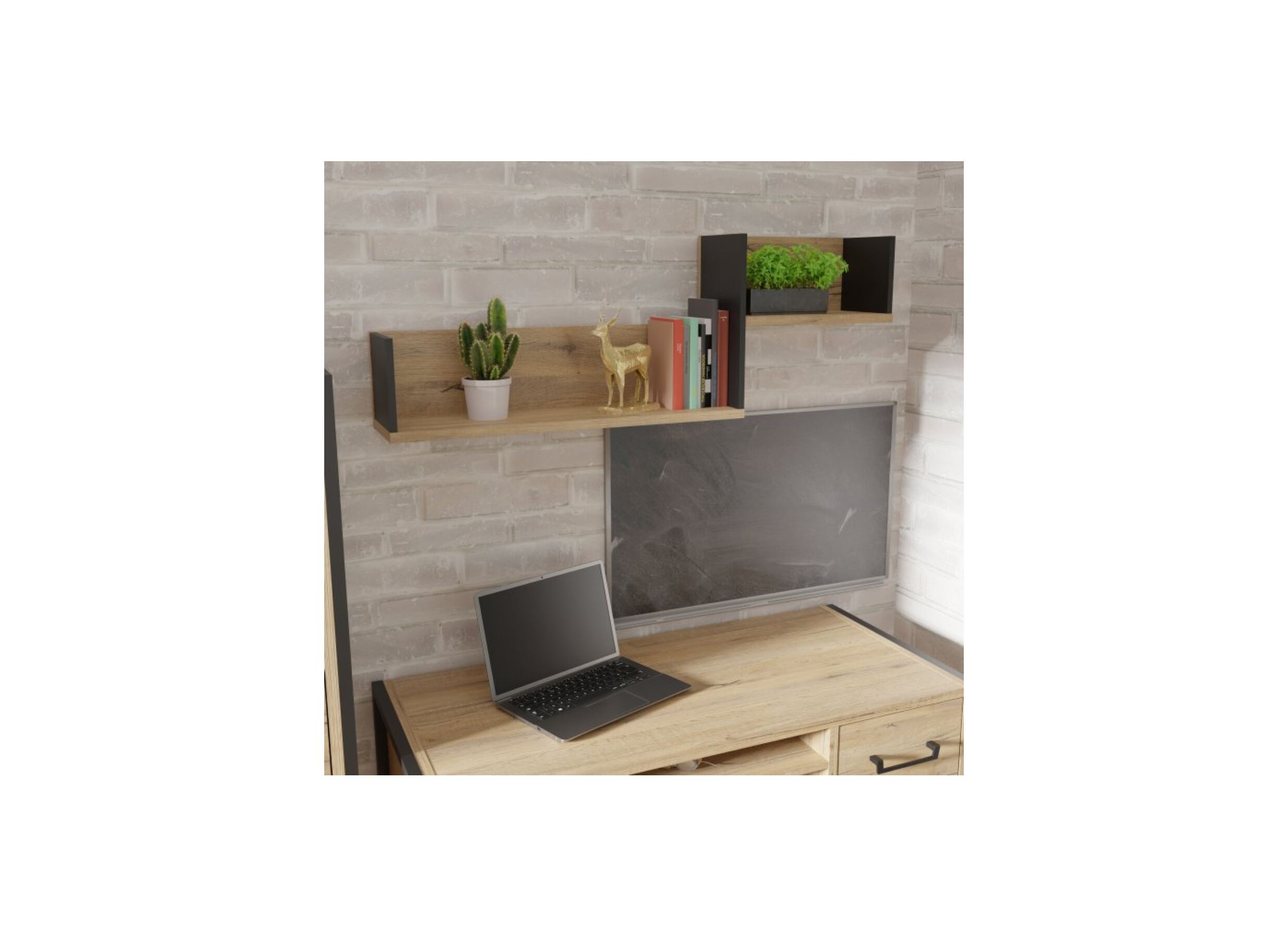 2cm brun noir - Tablette murale Oriental Tree 125,6x21,9x43,2cm - panneau décor - bartex chêne