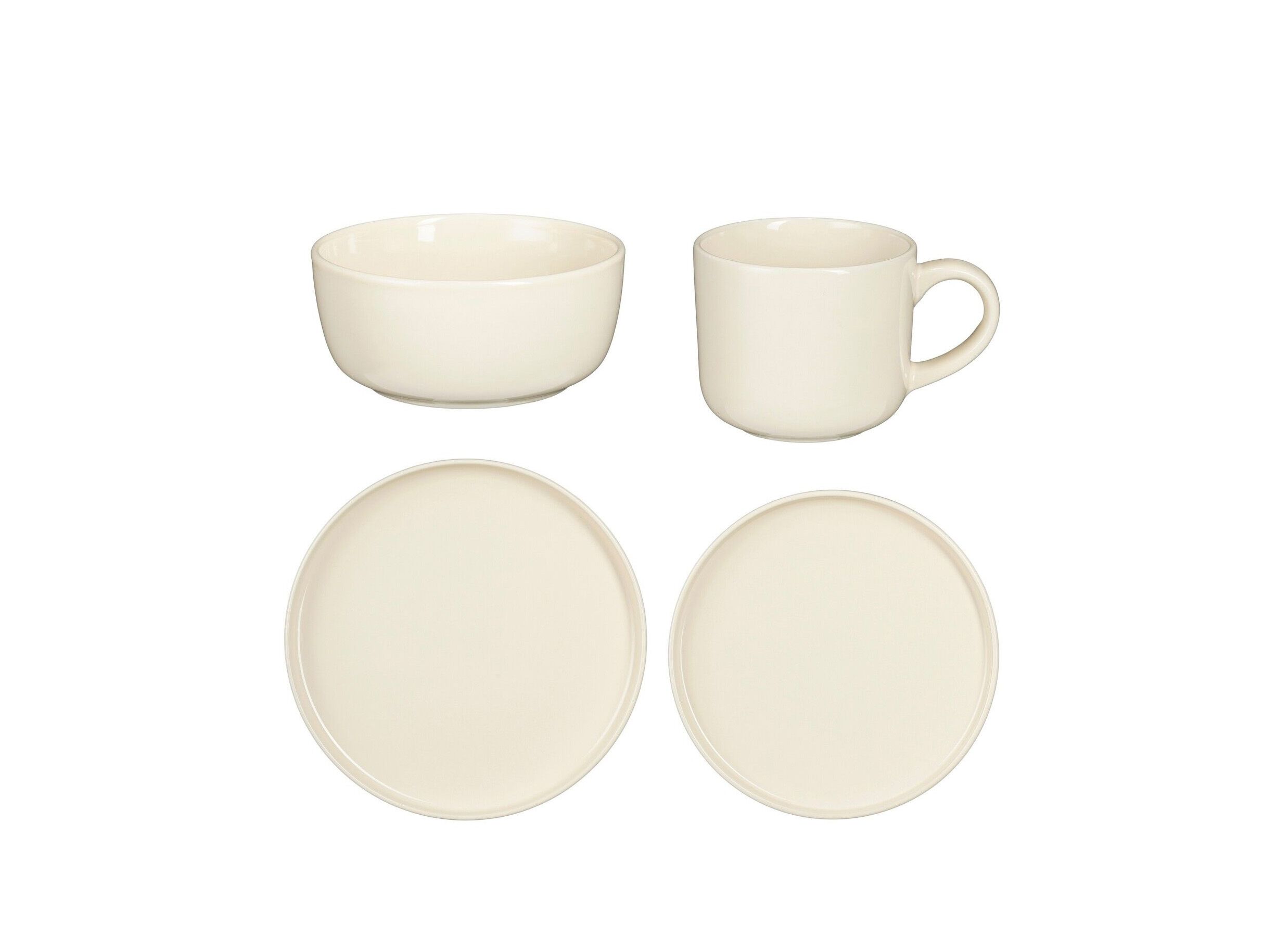 Serviesset Ozzu stoneware - offwhite 16-delig - Service vaisselle Ozzu stoneware - offwhite 16 pièces