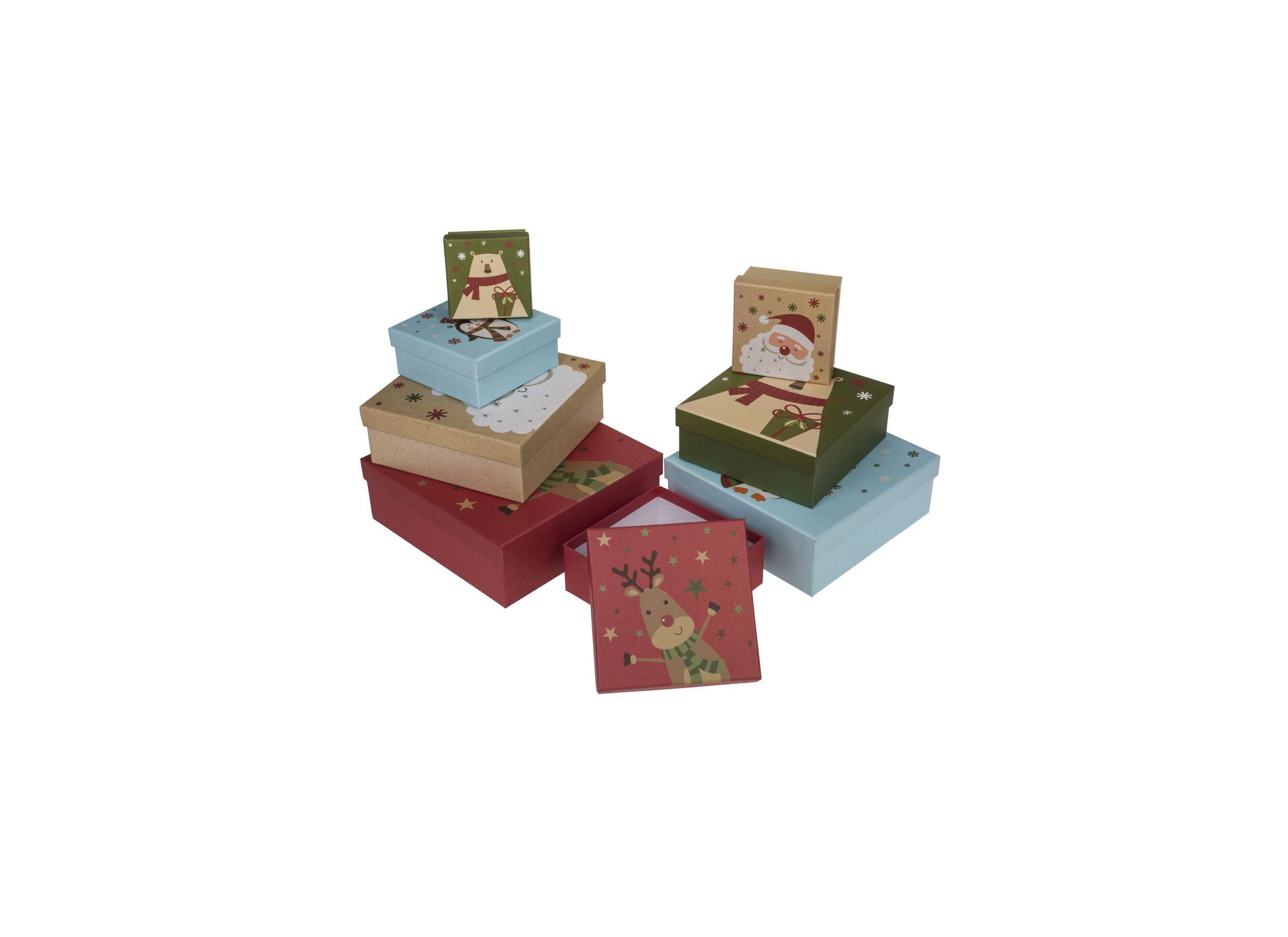 Hoofdfoto - Giftbox Christmas Friends - karton - multicolor set van 8