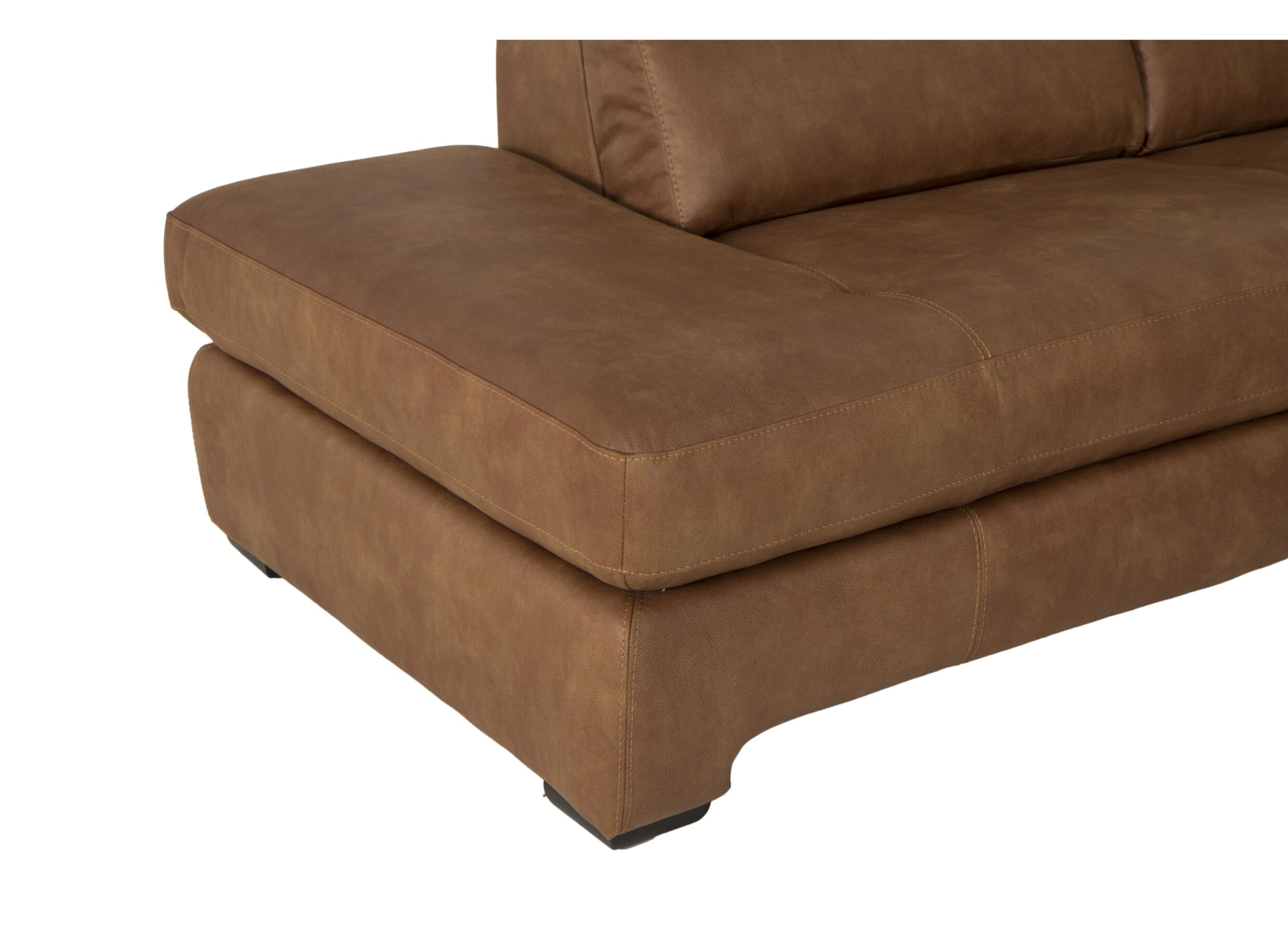 Hoeksalon Fall 271x213cm - stof - cognac met relax