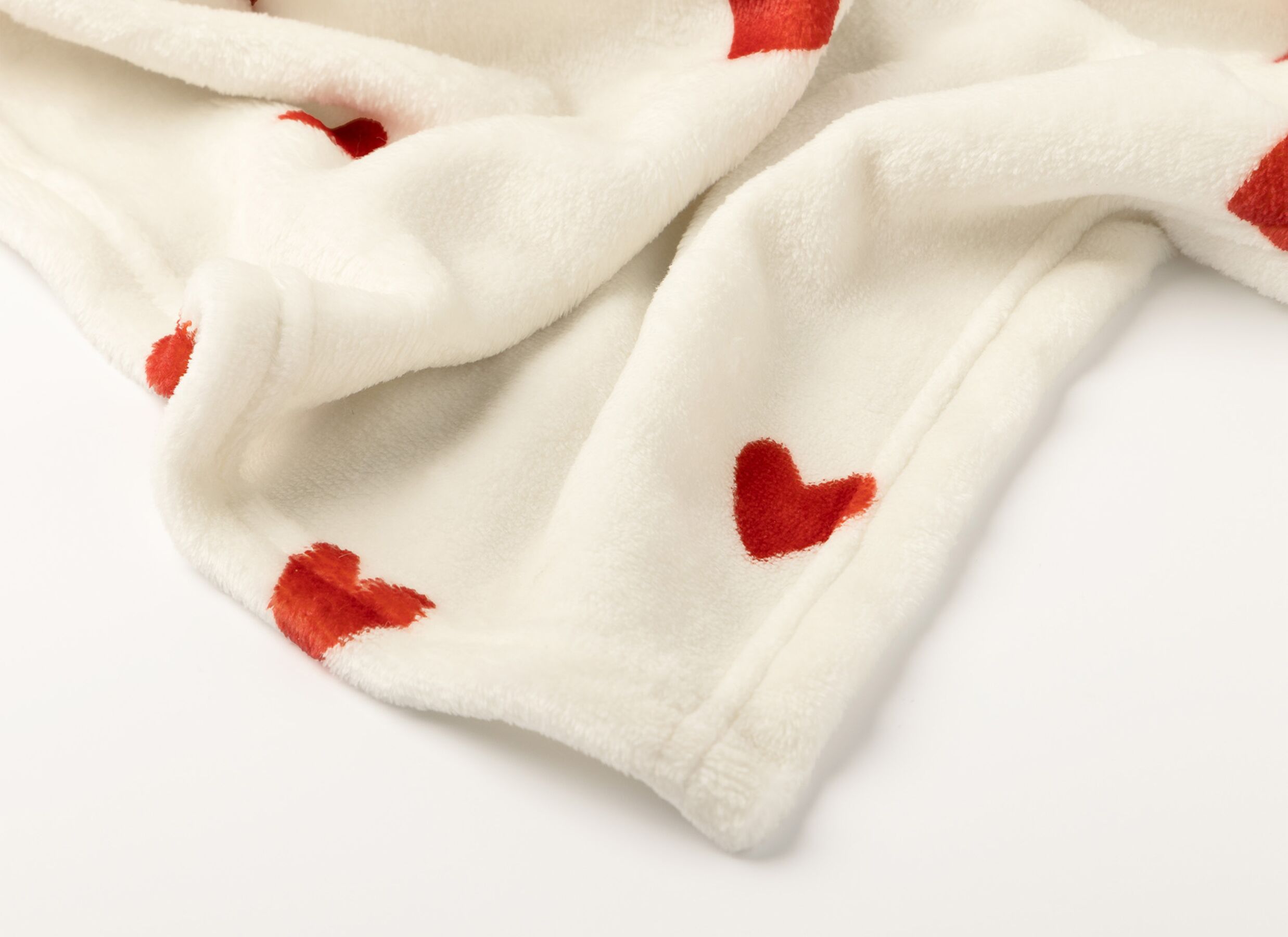 Detail - Plaid Coeur 140x180cm - polyester - snow white