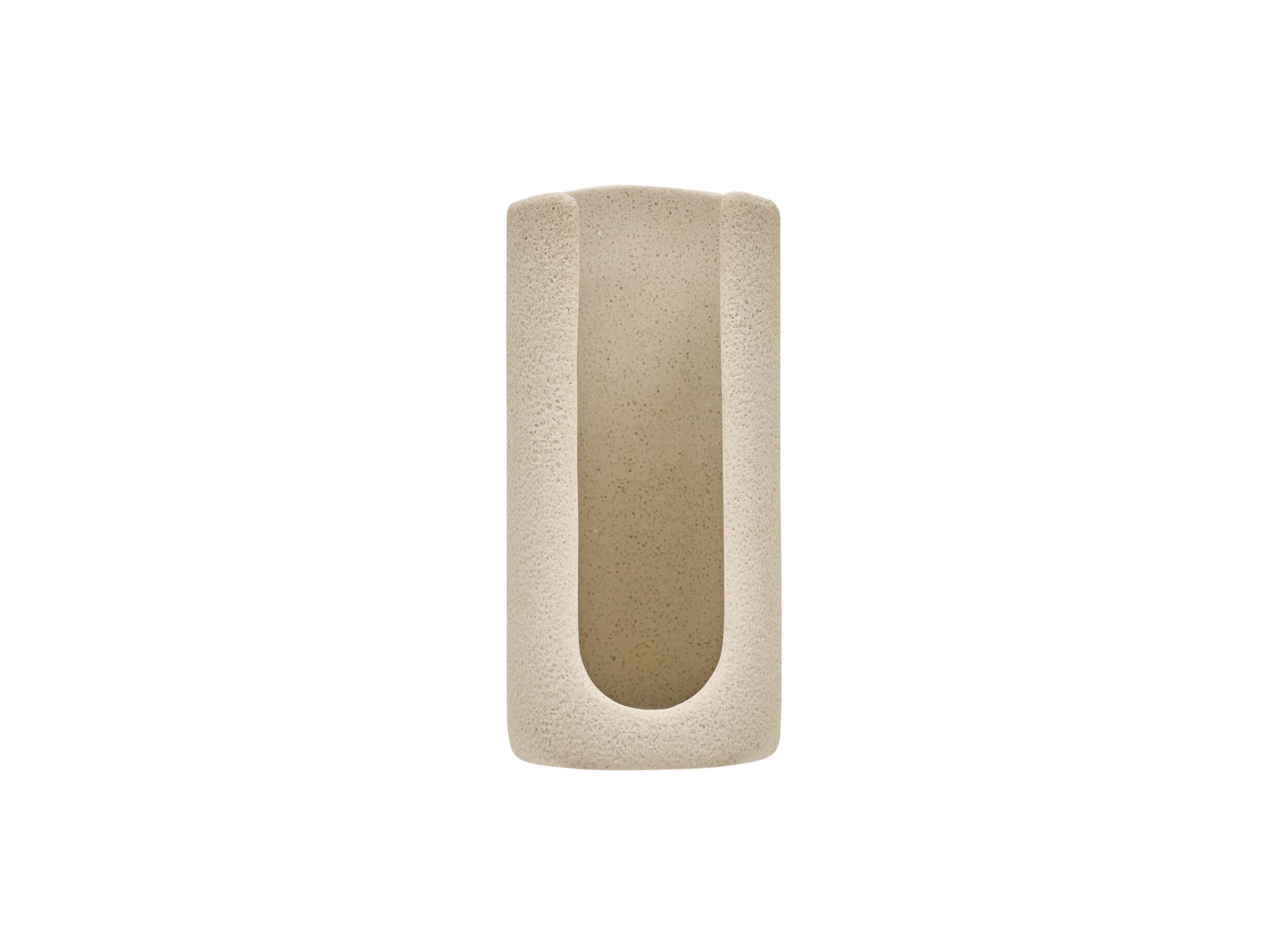 Overzichtsfoto - Wattenschijfdispenser Oleya Ø7,3cm - polystone - beige