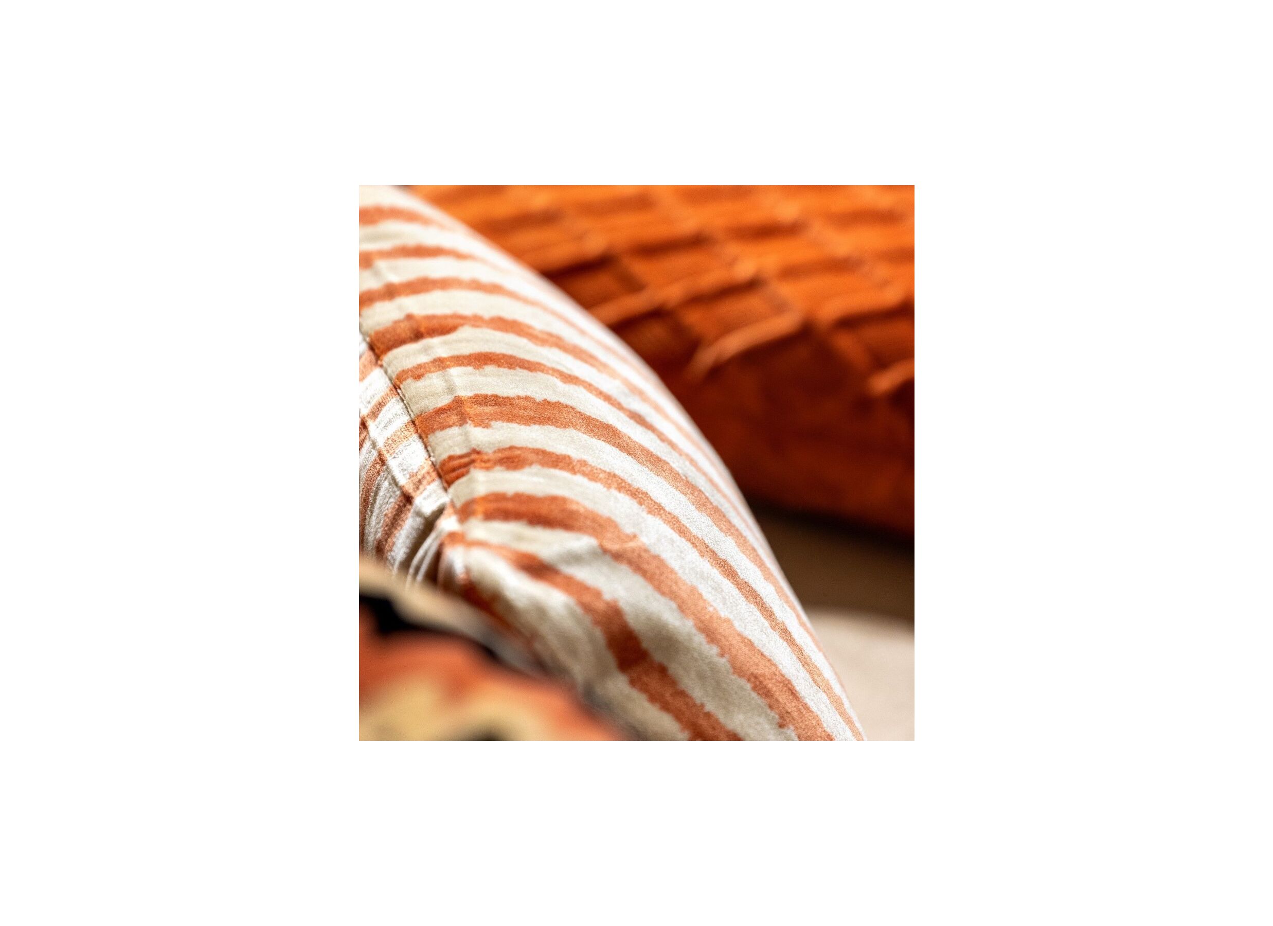 Foto ambiance - Coussin Lorenzo 45x45cm - tissu - potters clay