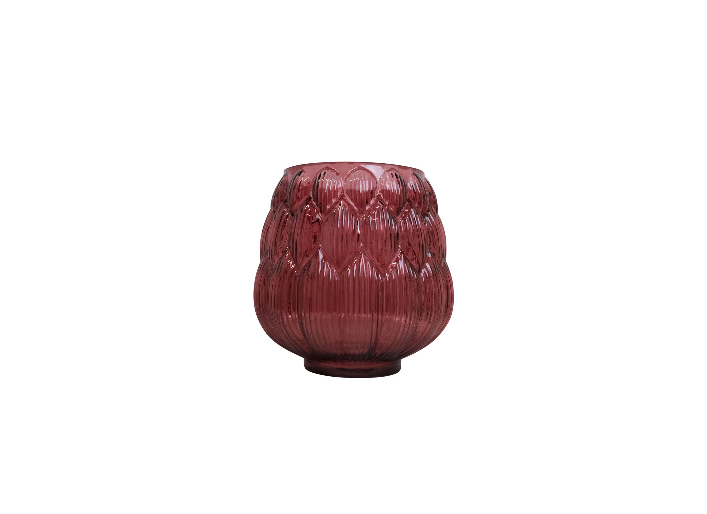 Vaas Artis H24cm - glas - rood - Vase Artis H24cm - verre - rouge