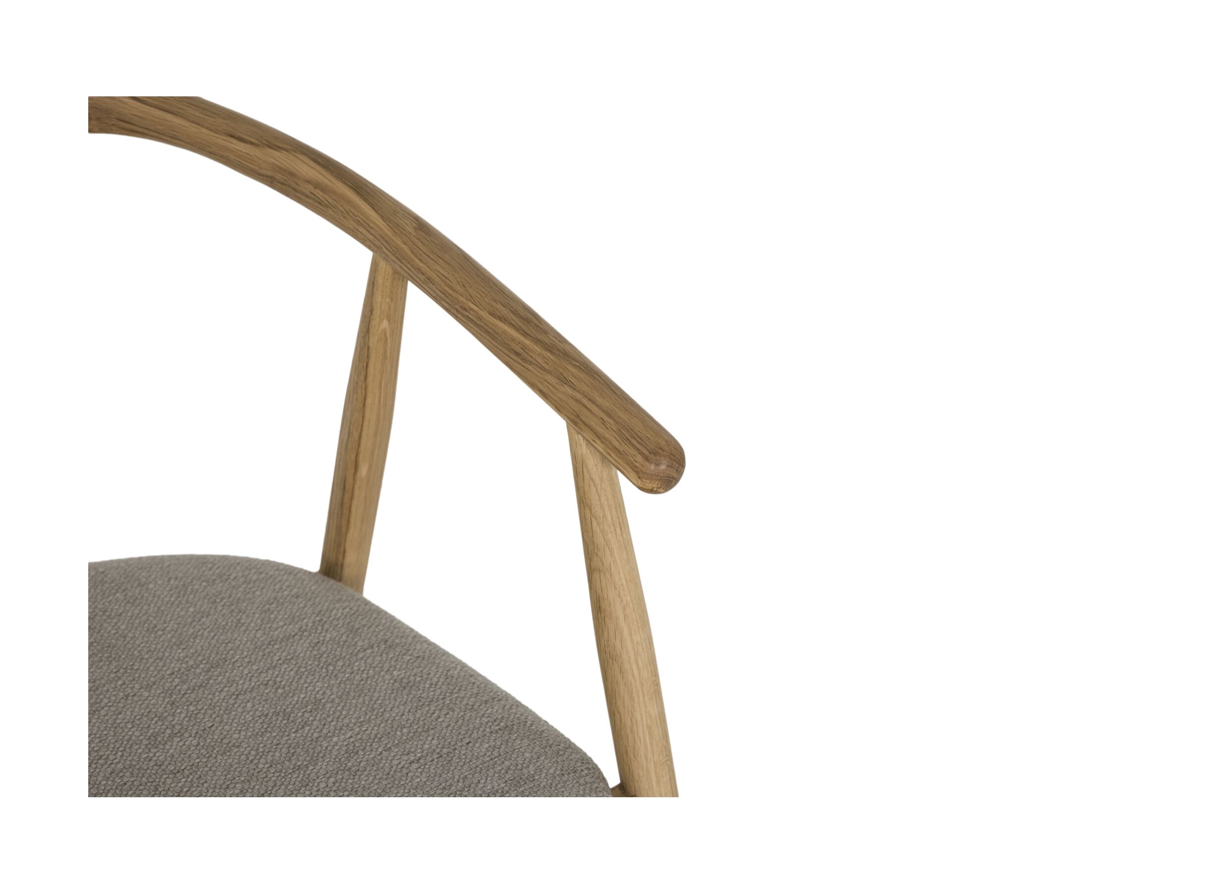 Detail - Chaise Baradine 56x55x78cm - chêne massif - naturel/gris clair