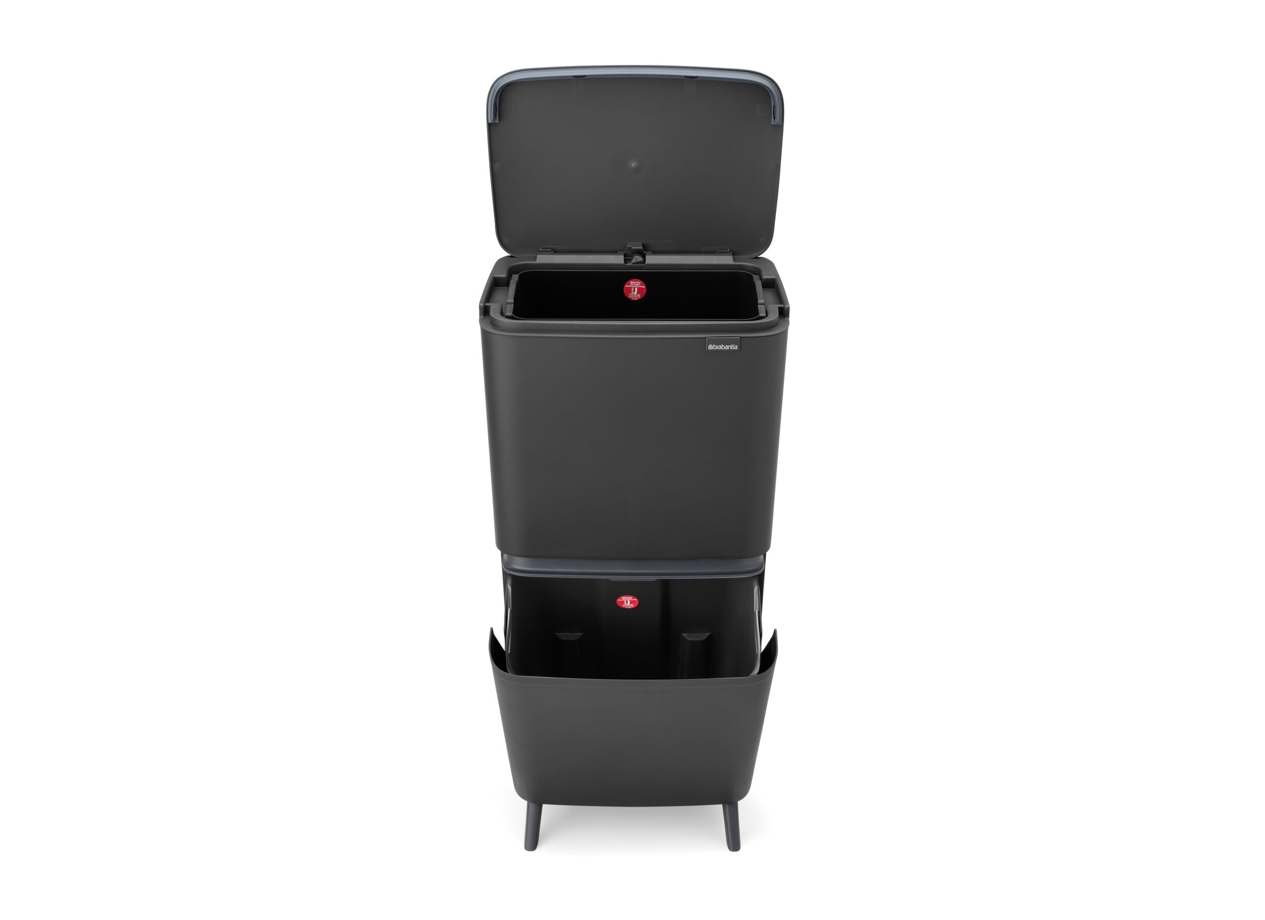 Overzichtsfoto - Vuilnisbak SortUp Recycle Brabantia 20+25L - dark grey