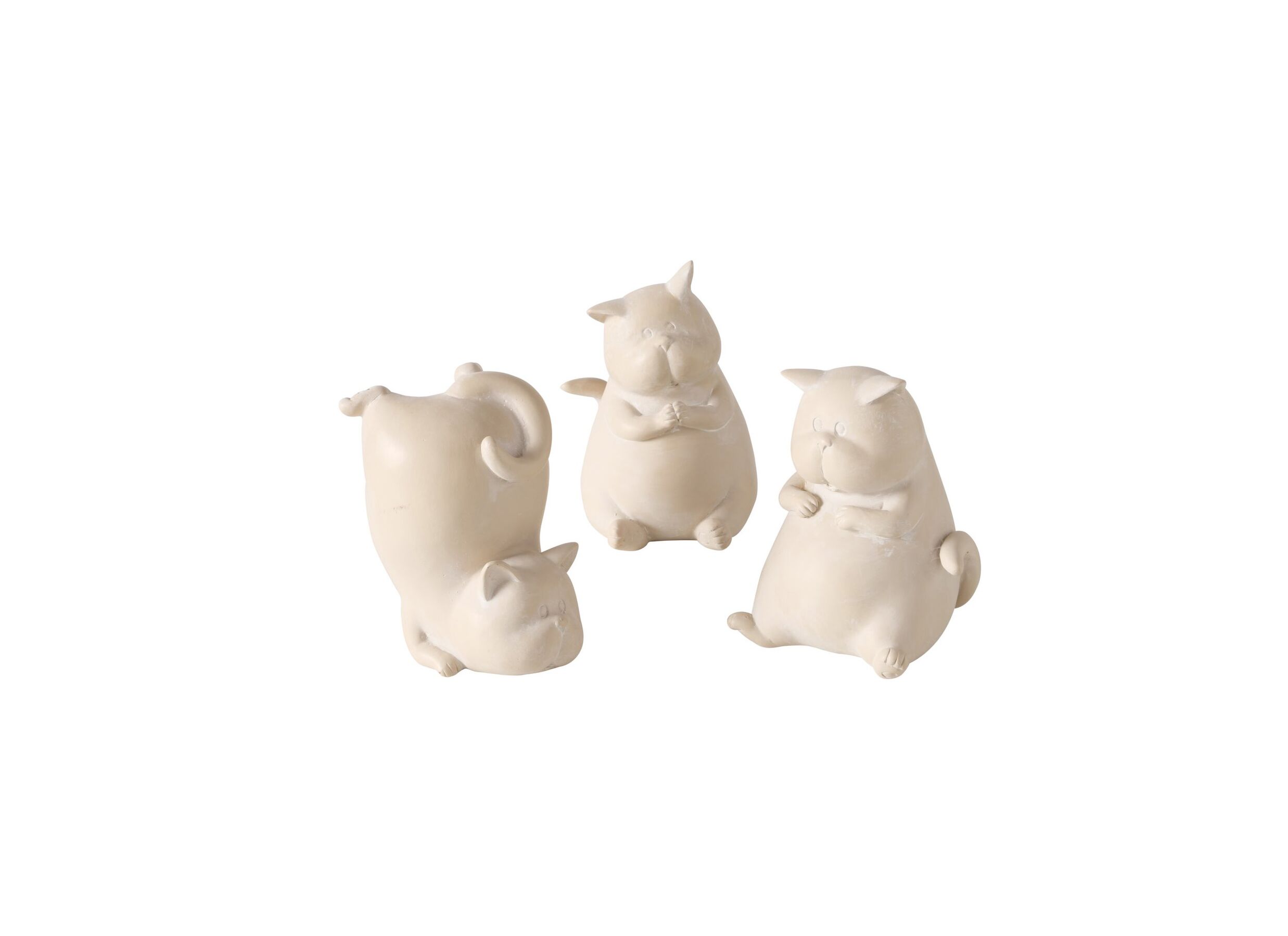 Plus Important - Statuette Catty H12,5cm - polystone - beige