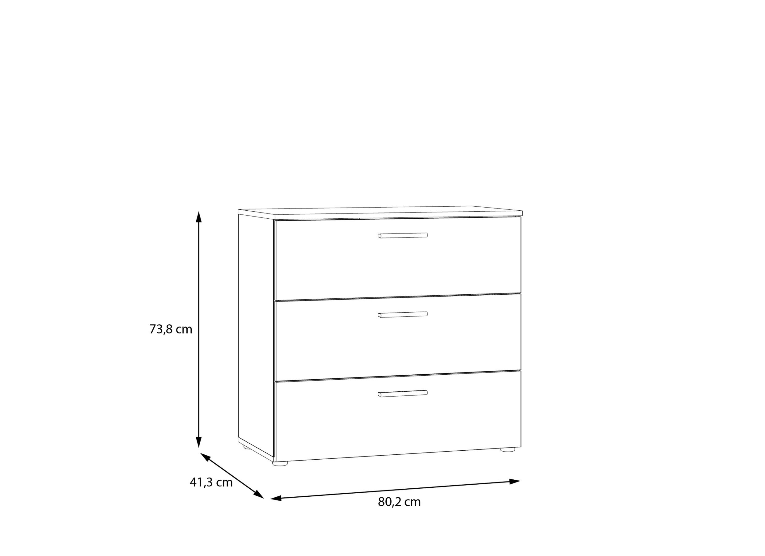 Afmetingen - Ladekast Ingalill 80x41x80cm - decor - sand