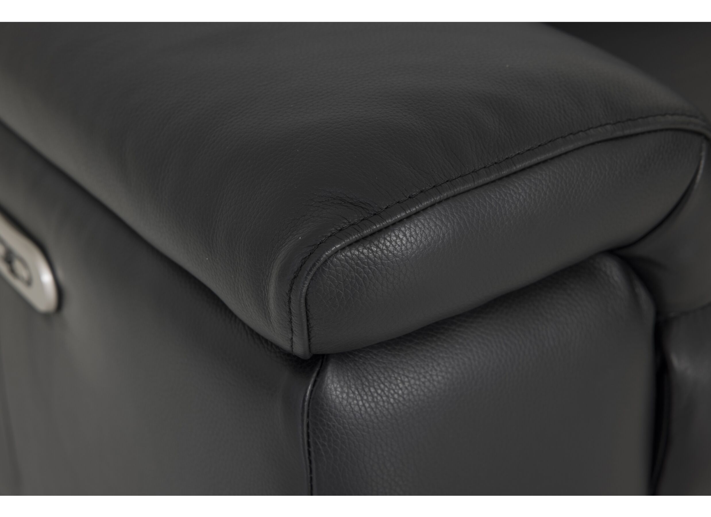 Hoeksalon After 295x232cm - leder - zwart met relax