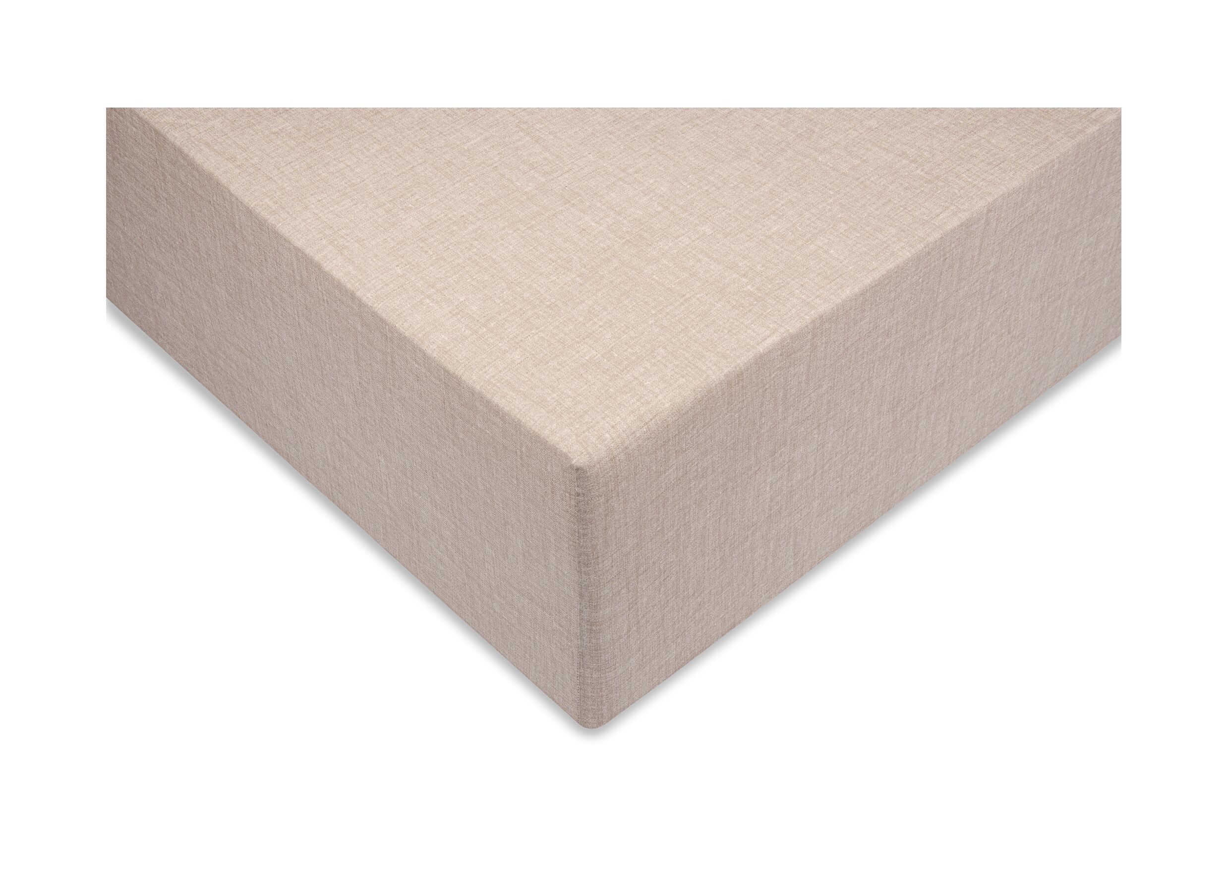 Drap-housse 90x200cm coton beige sable - Drap-housse 90x200cm coton beige sable