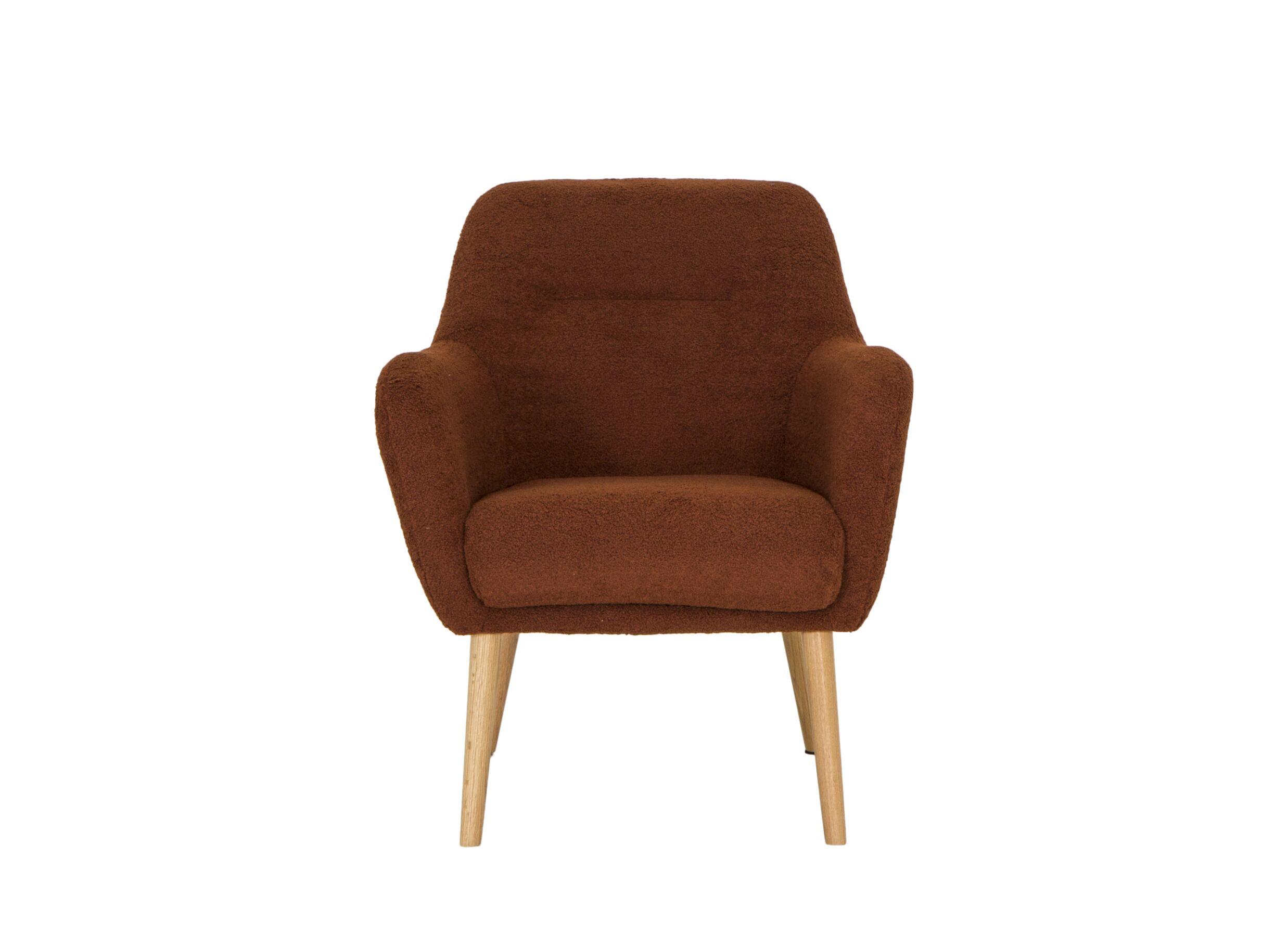 Detail - Fauteuil Pacha 70x60x82cm - bouclé - rouille
