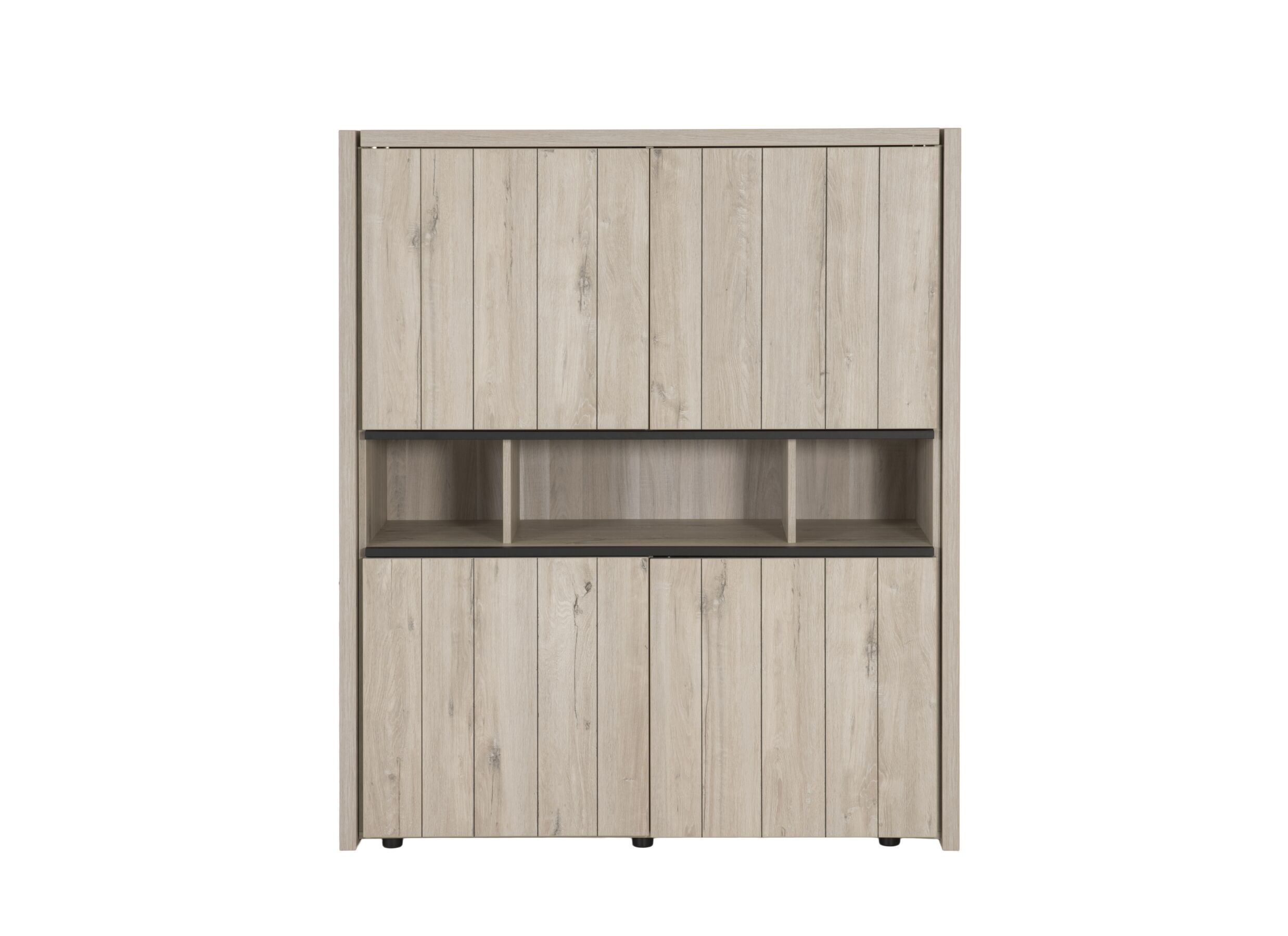 Aperçu - Meuble Bar Lucca 140cm - décor - chêne millenium/gris clair
