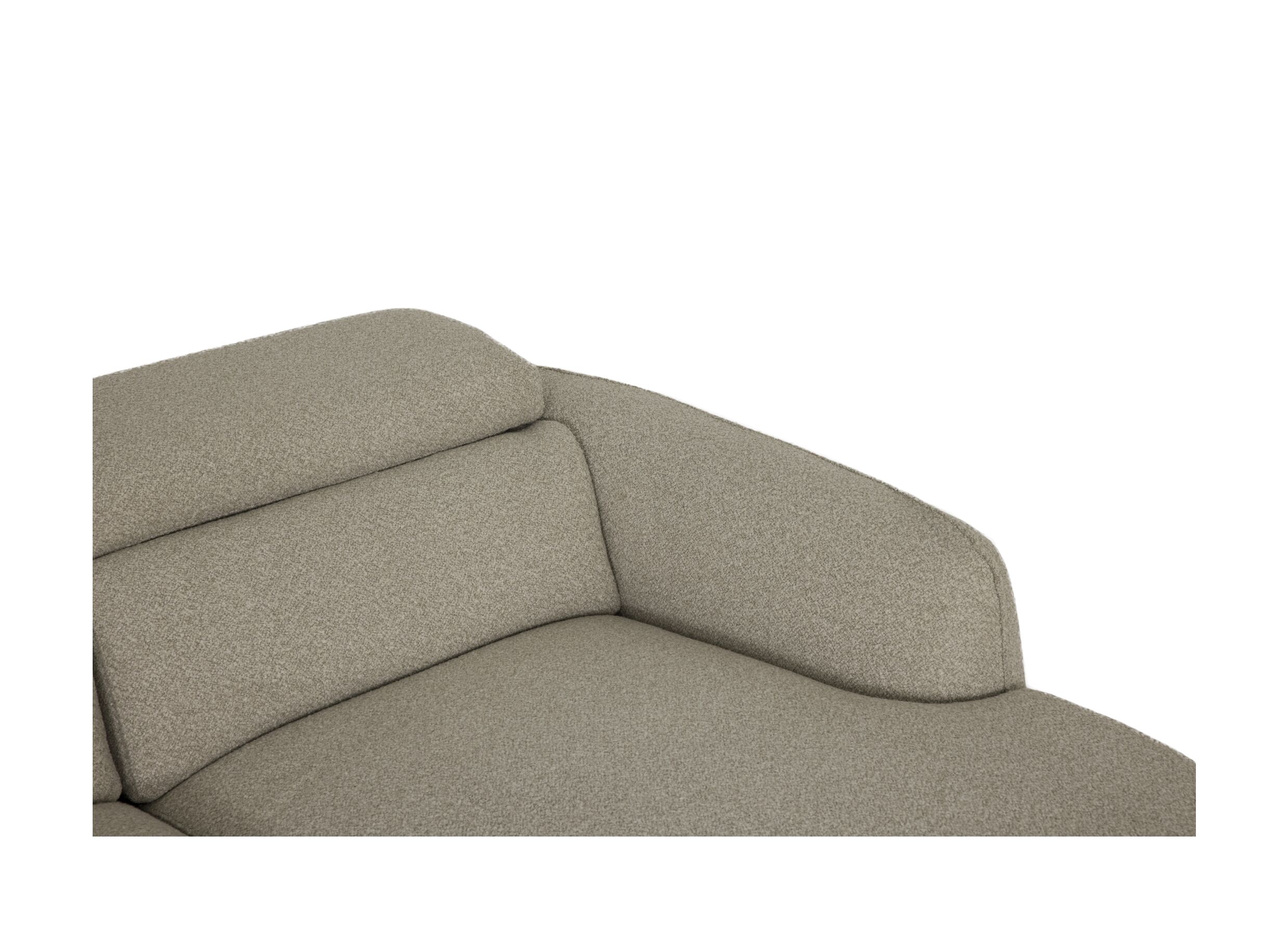 Detailfoto - Hoeksalon Clay 270x172cm - stof - beige