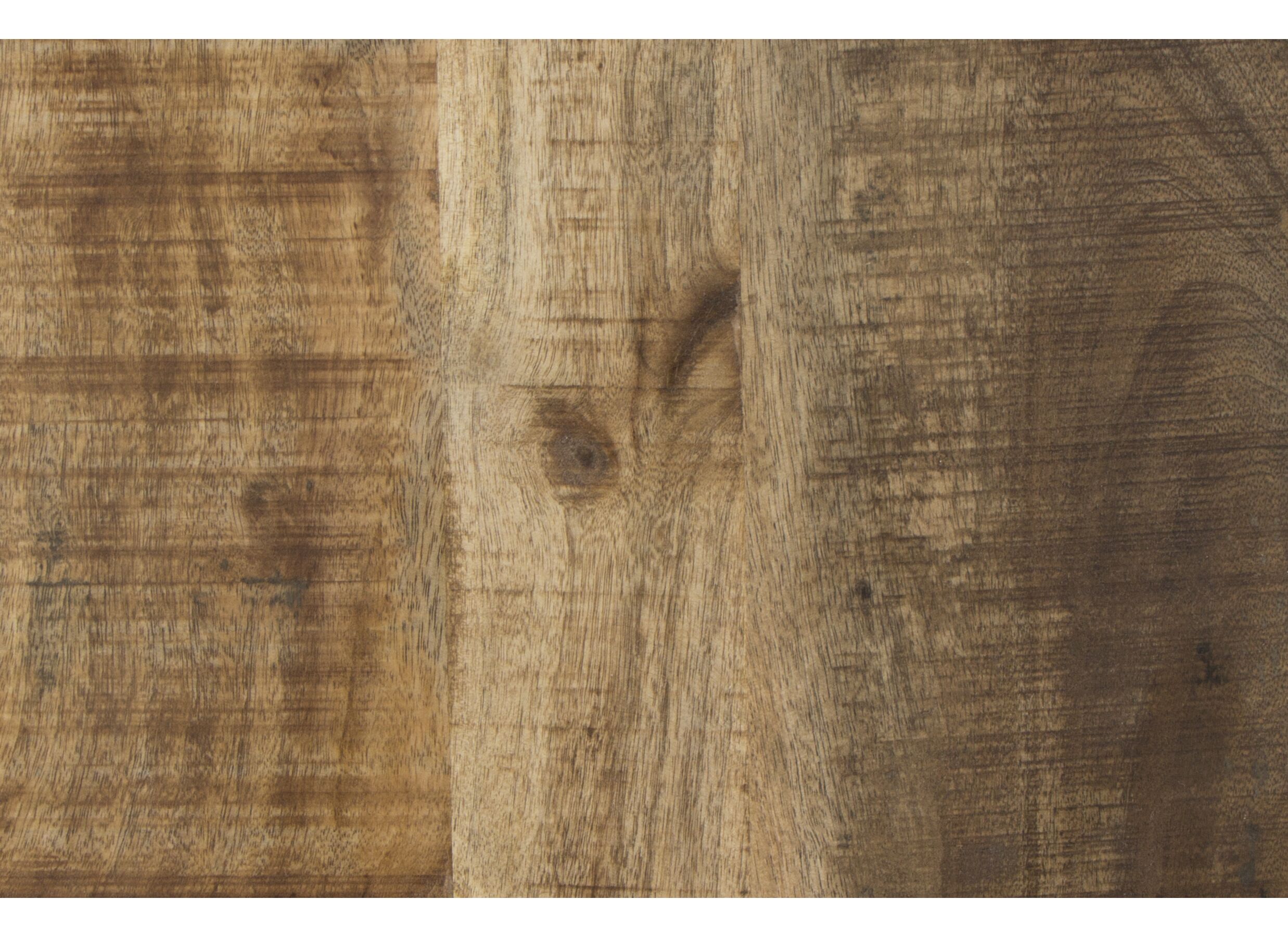 Meuble TV Woodstock 160x45cm - manguier massif & métal - naturel/noir