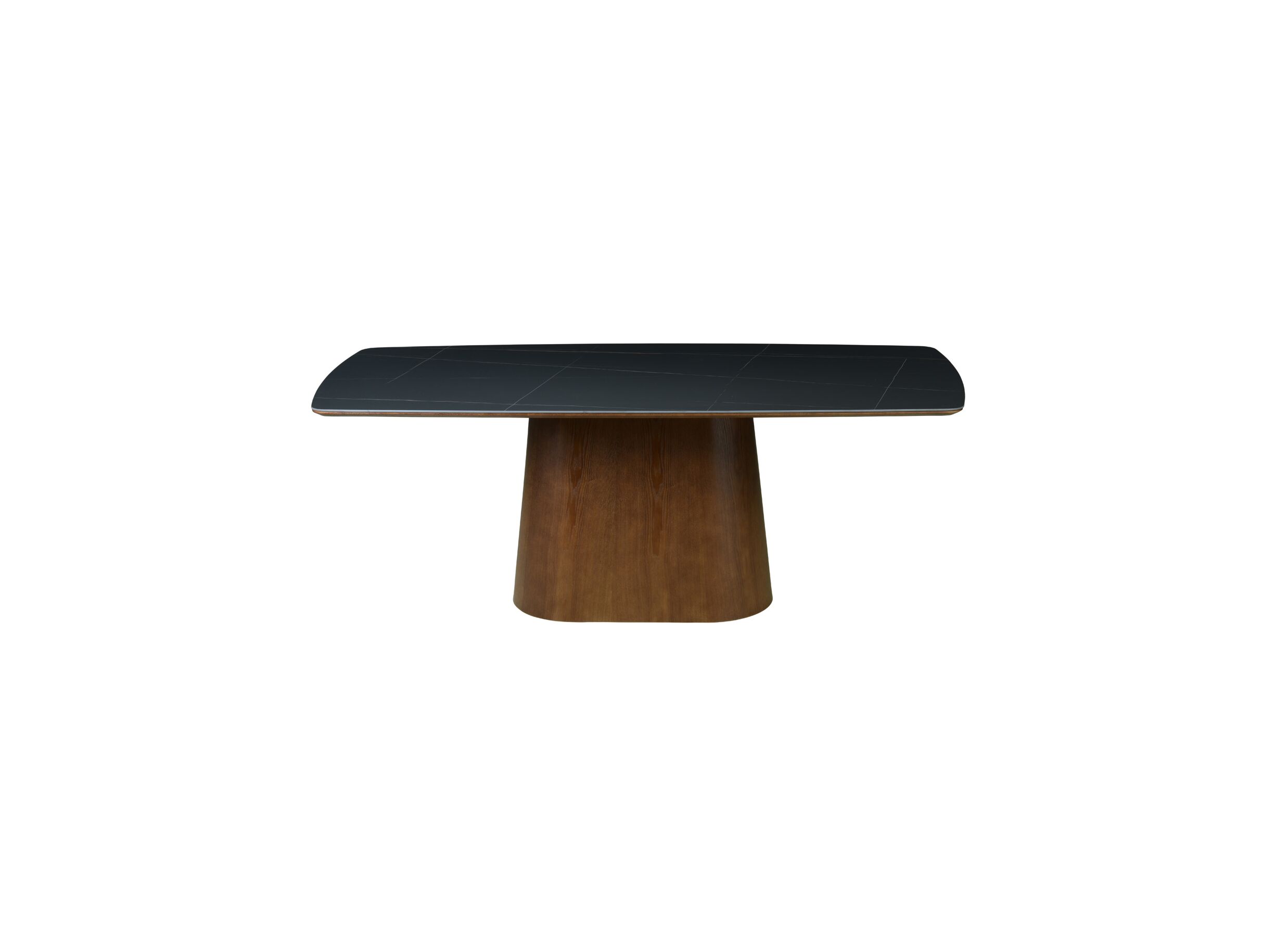 Aperçu - Table basse Indy 120x60cm - placage & céramique - marron noir