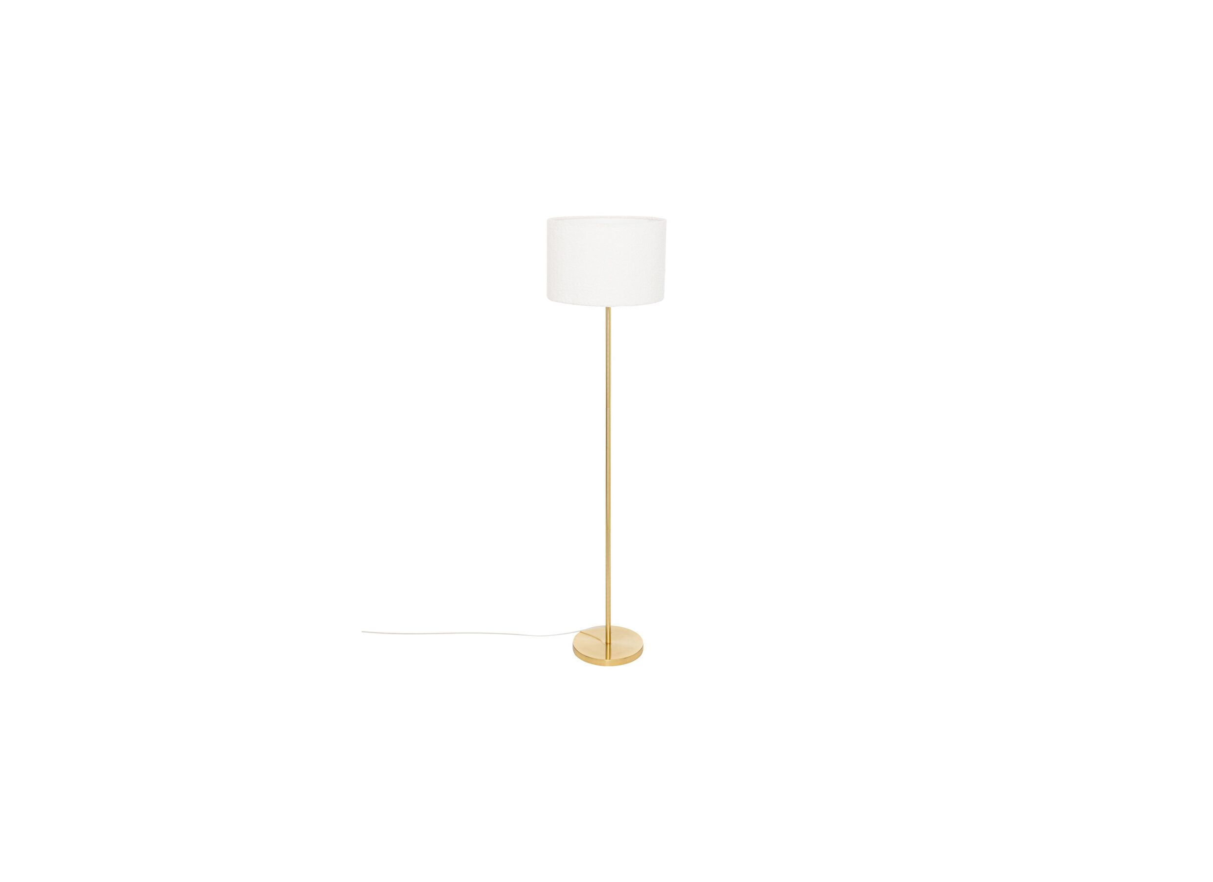 Staande lamp Tina H150cm - metaal & bouclé - goud - Lampadaire Tina H150cm - métal & bouclé - or