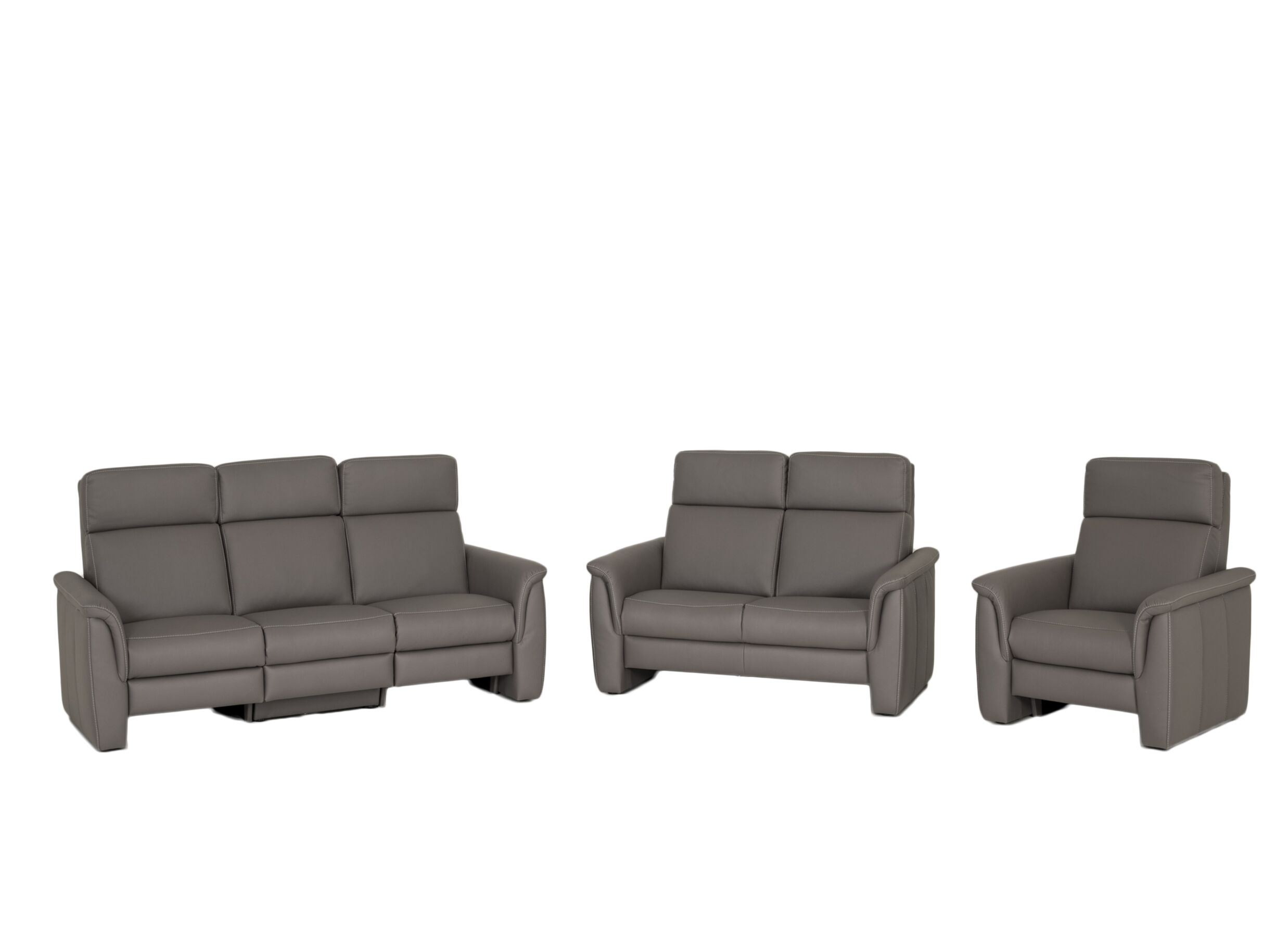 Canapé Coventry 3+2+1 places tissu gris foncé avec relax - Canapé Coventry 3+2+1 places - tissu - gris foncé avec relax