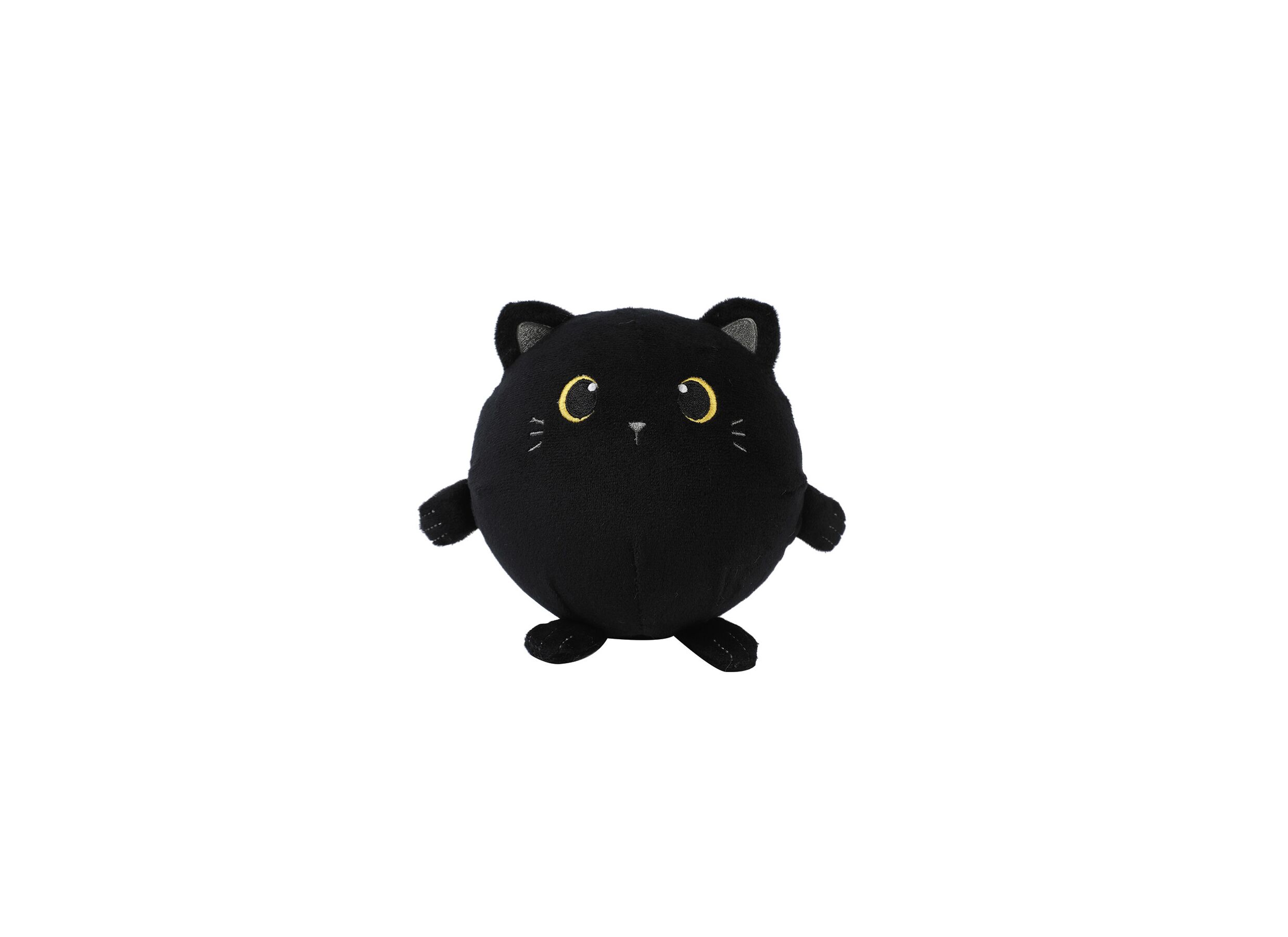 Kussen Squishy Black Cat Ø13cm - stof - zwart - Coussin Squishy Black Cat Ø13cm - tissu - noir