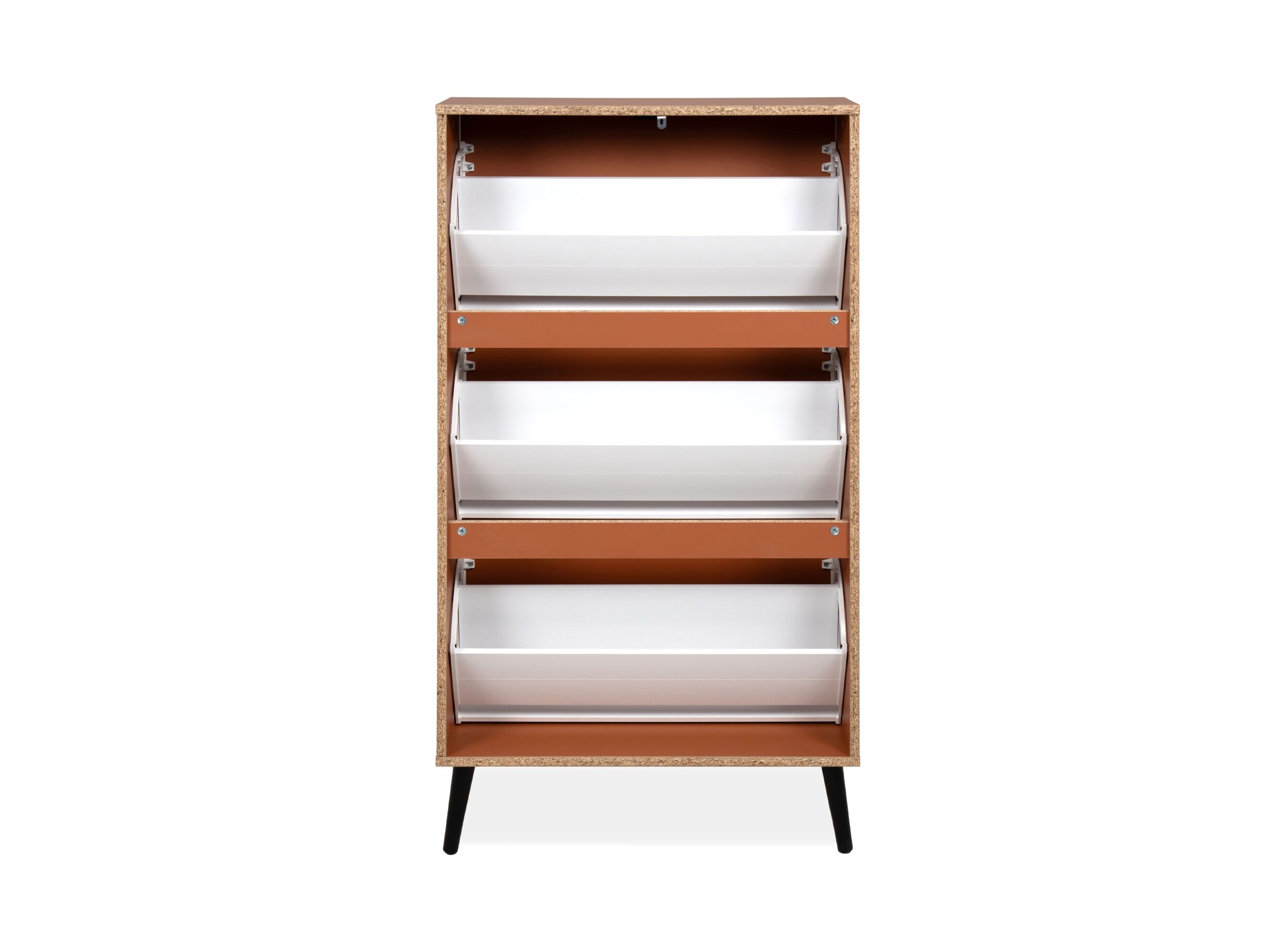 Disposition - Armoire à chaussures Vigo 70x24x125cm - mélamine - terra