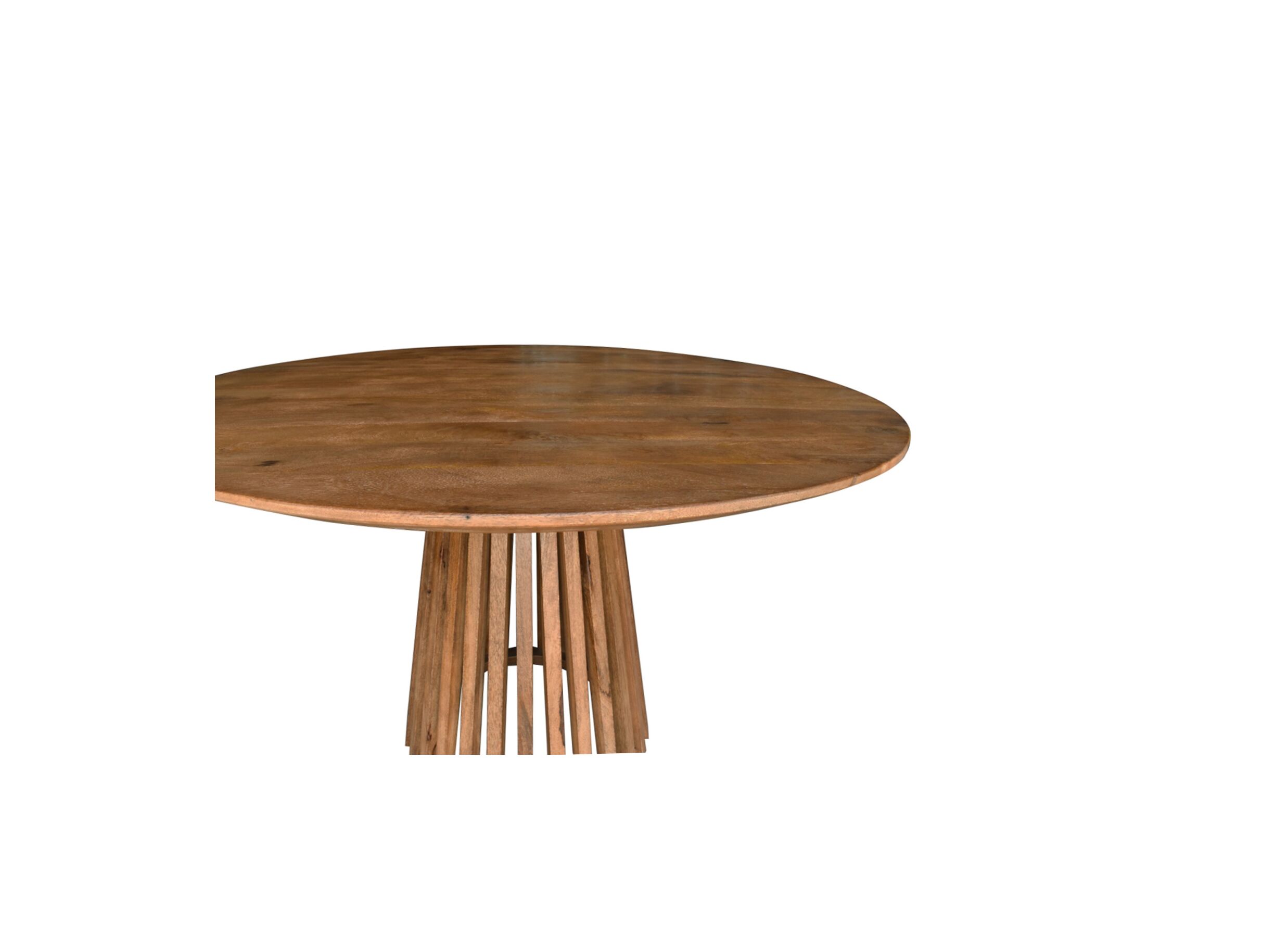 Detail - Table ronde Stromboli Ø120cm - manguier massif - naturel