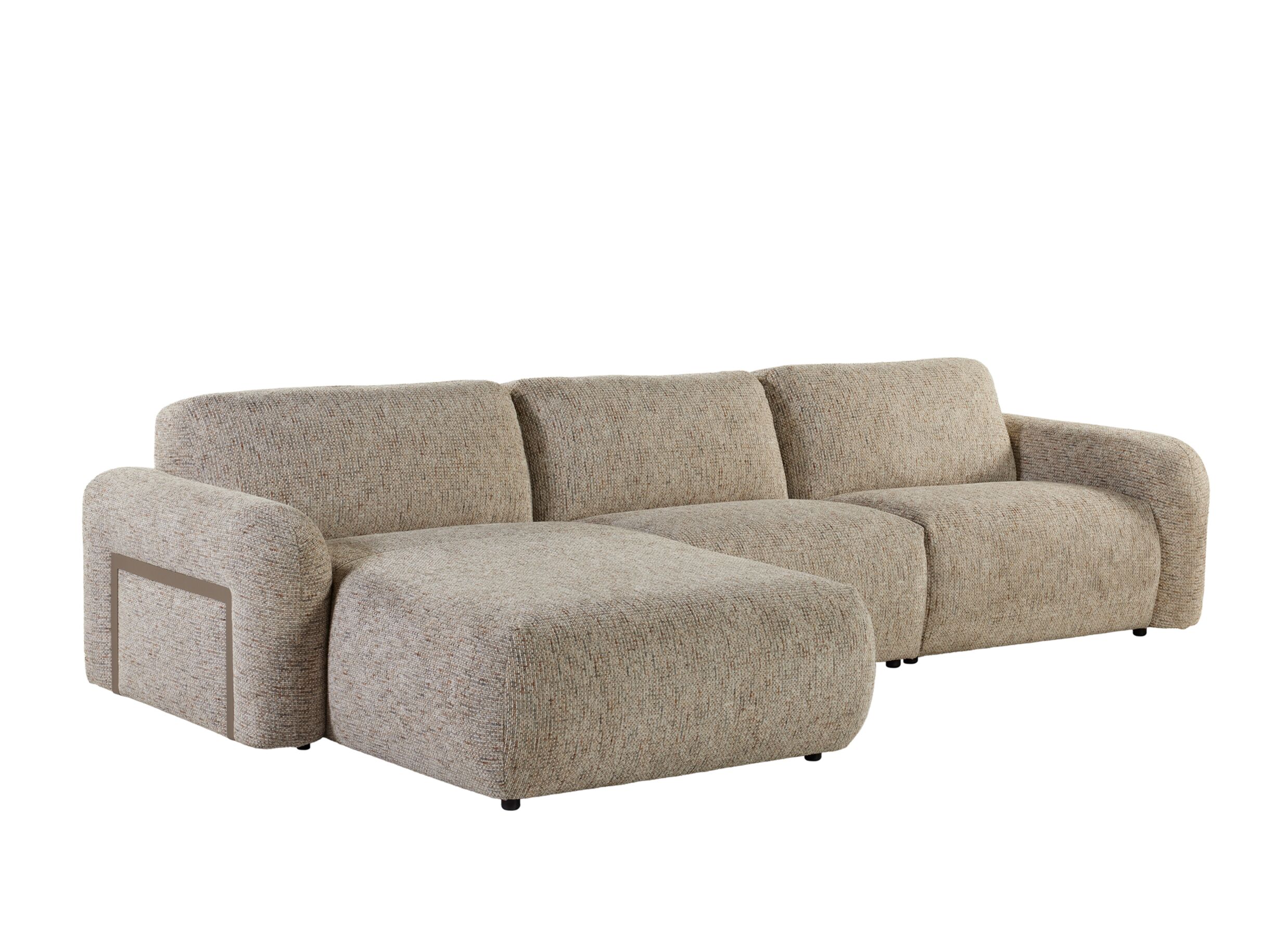 Overzichtsfoto - Hoeksalon Famy 353x187cm - stof - zand