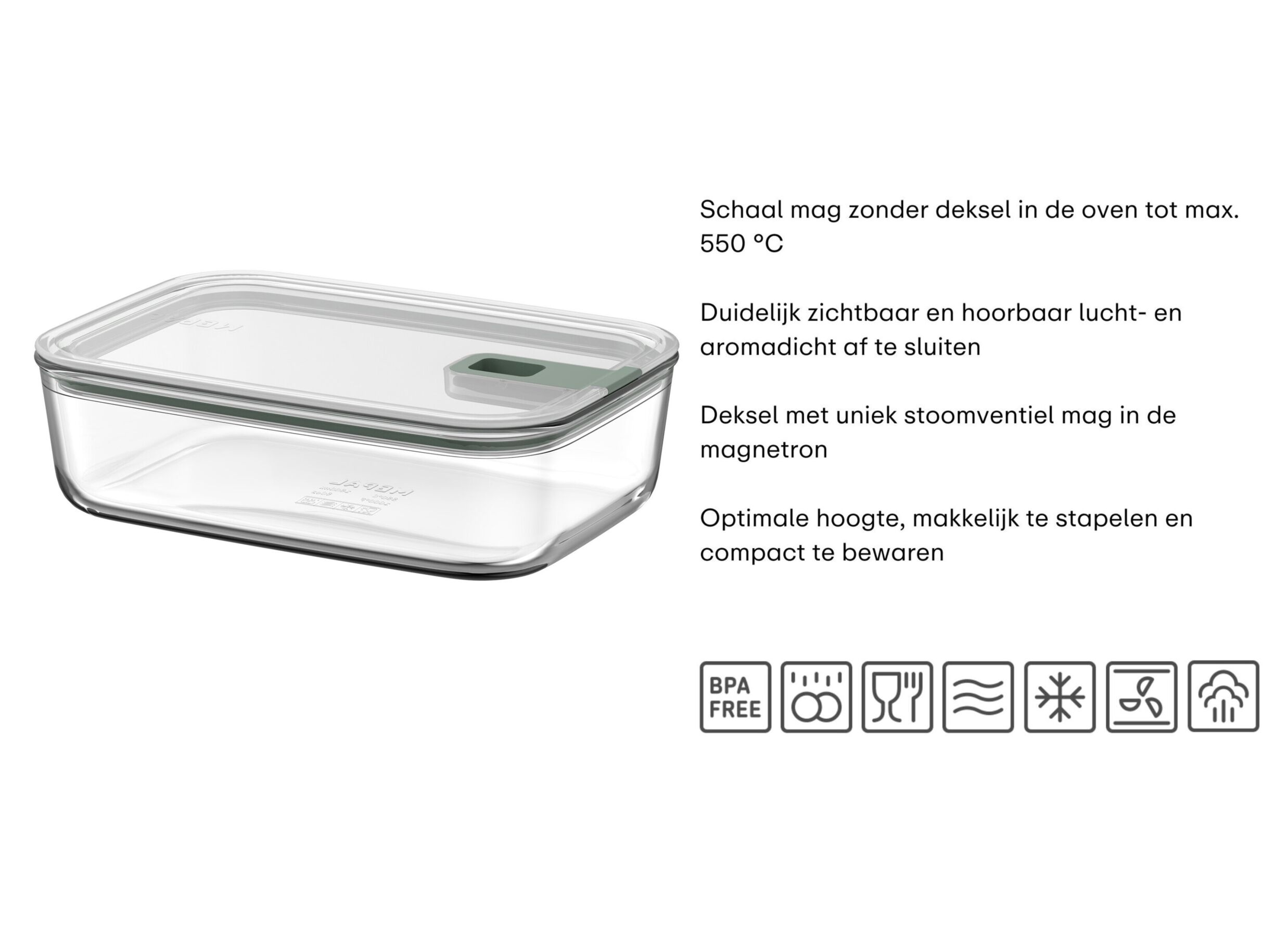 Opstelling - Bewaardoos Easyclip 1500ml Mepal