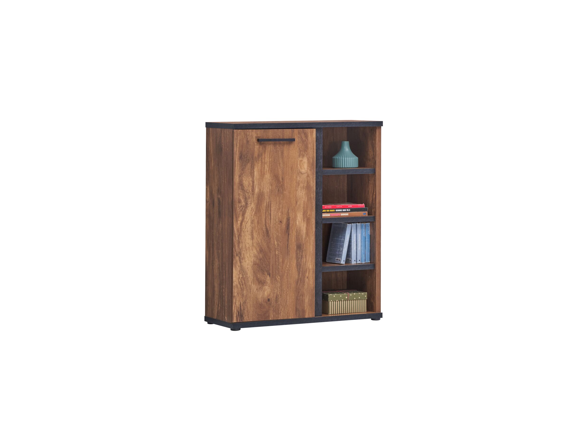 Plus Important - Commode Ellen 94x40x115cm décor - acacia & noir