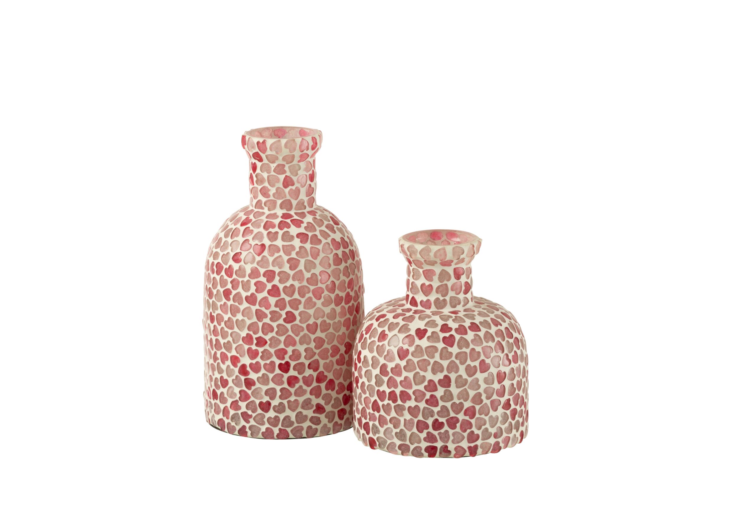 Aperçu - Vase Mosaïque H20cm - verre - rose