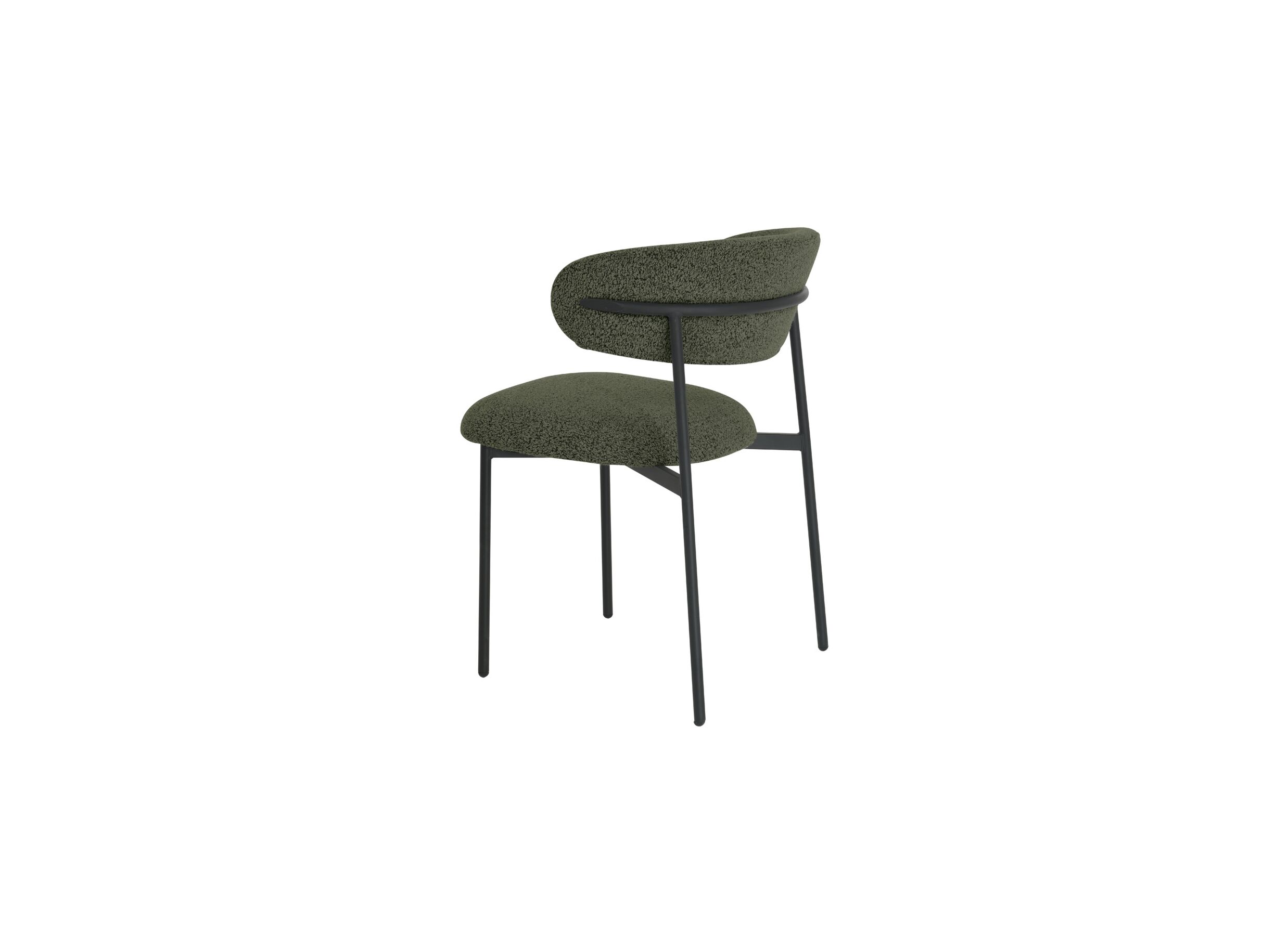 Stoel Luke 54,5x58x79cm - bouclé - groen
