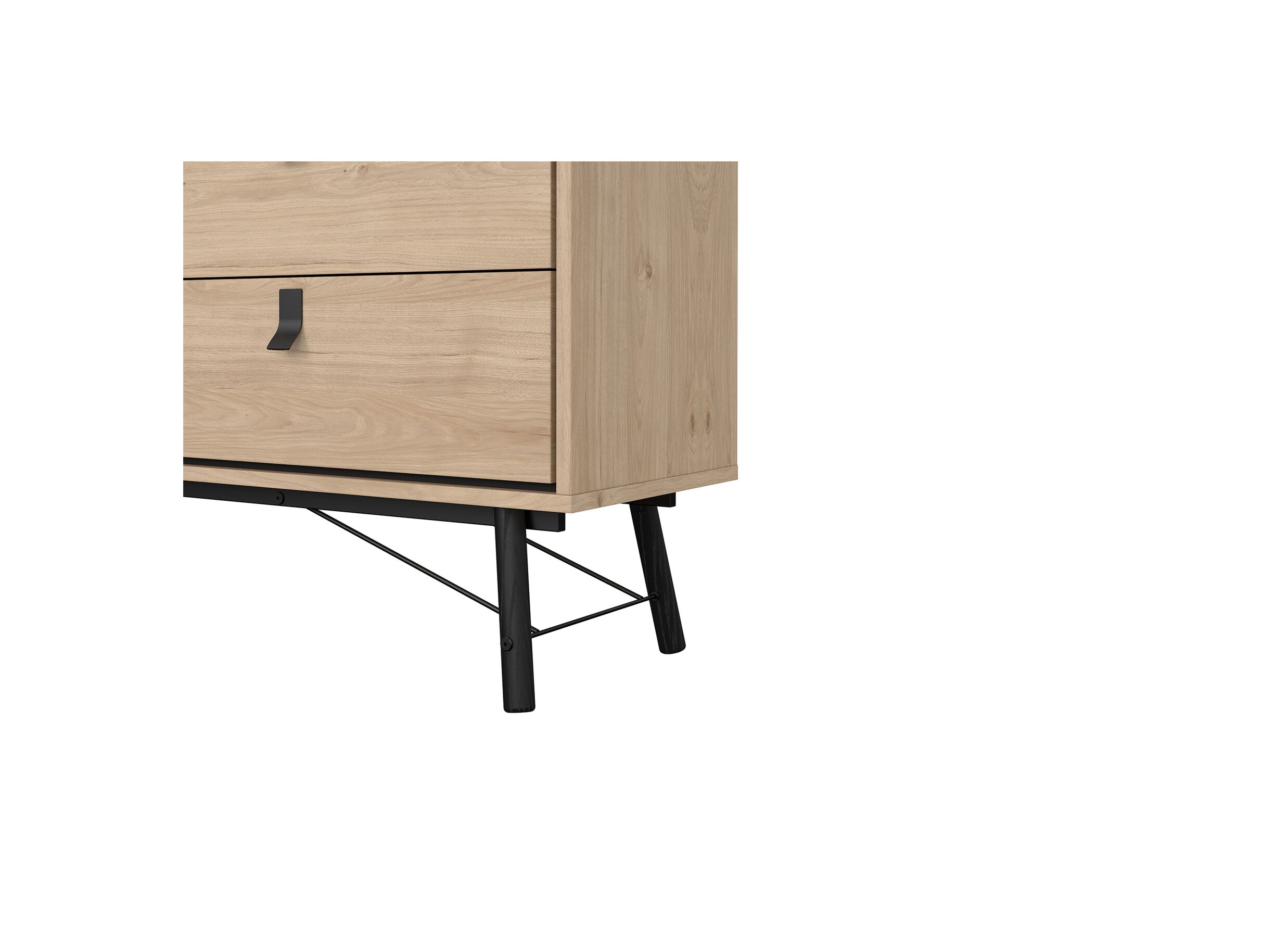 Ladekast Ry 151x41x95cm - decor - bruin/zwart