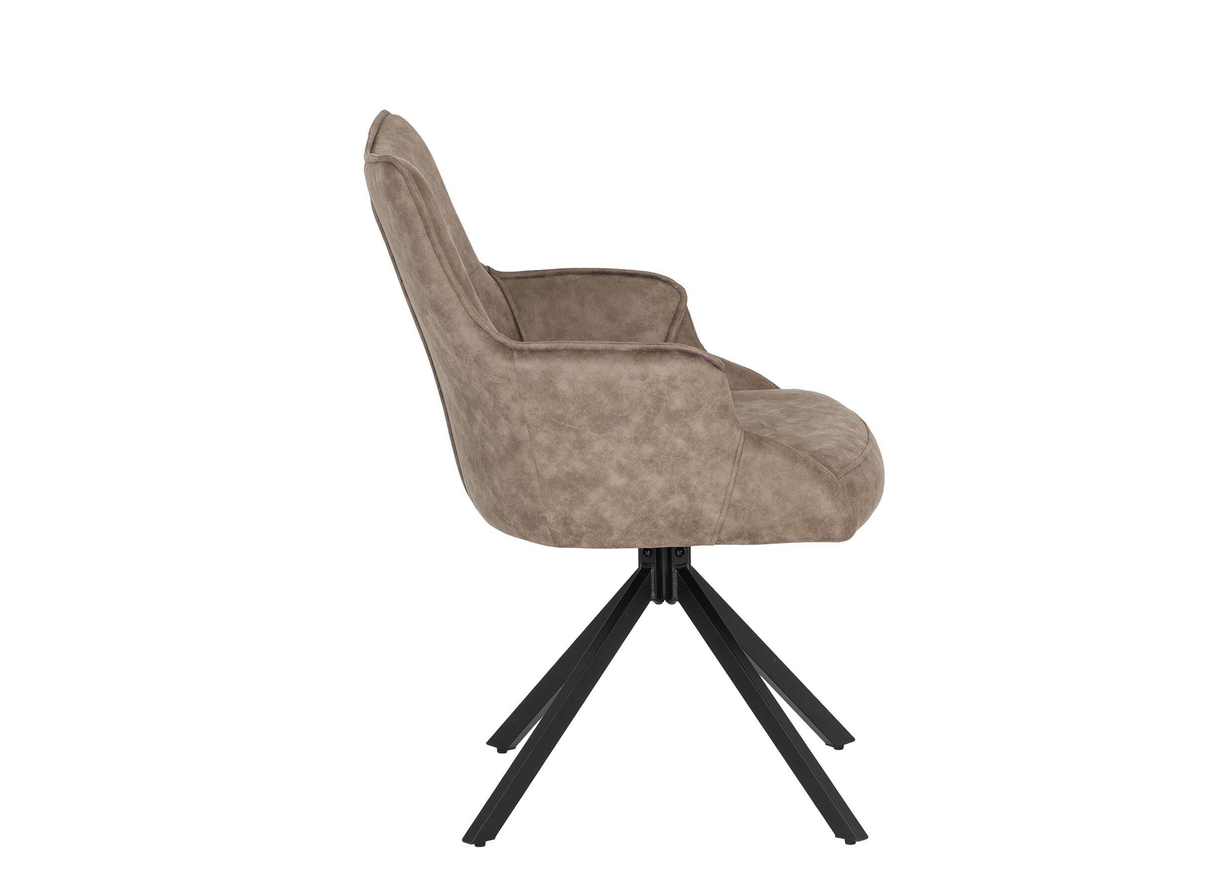 Overzichtsfoto - Draaistoel Shelley 59,5x65,5x87cm - stof - grijs