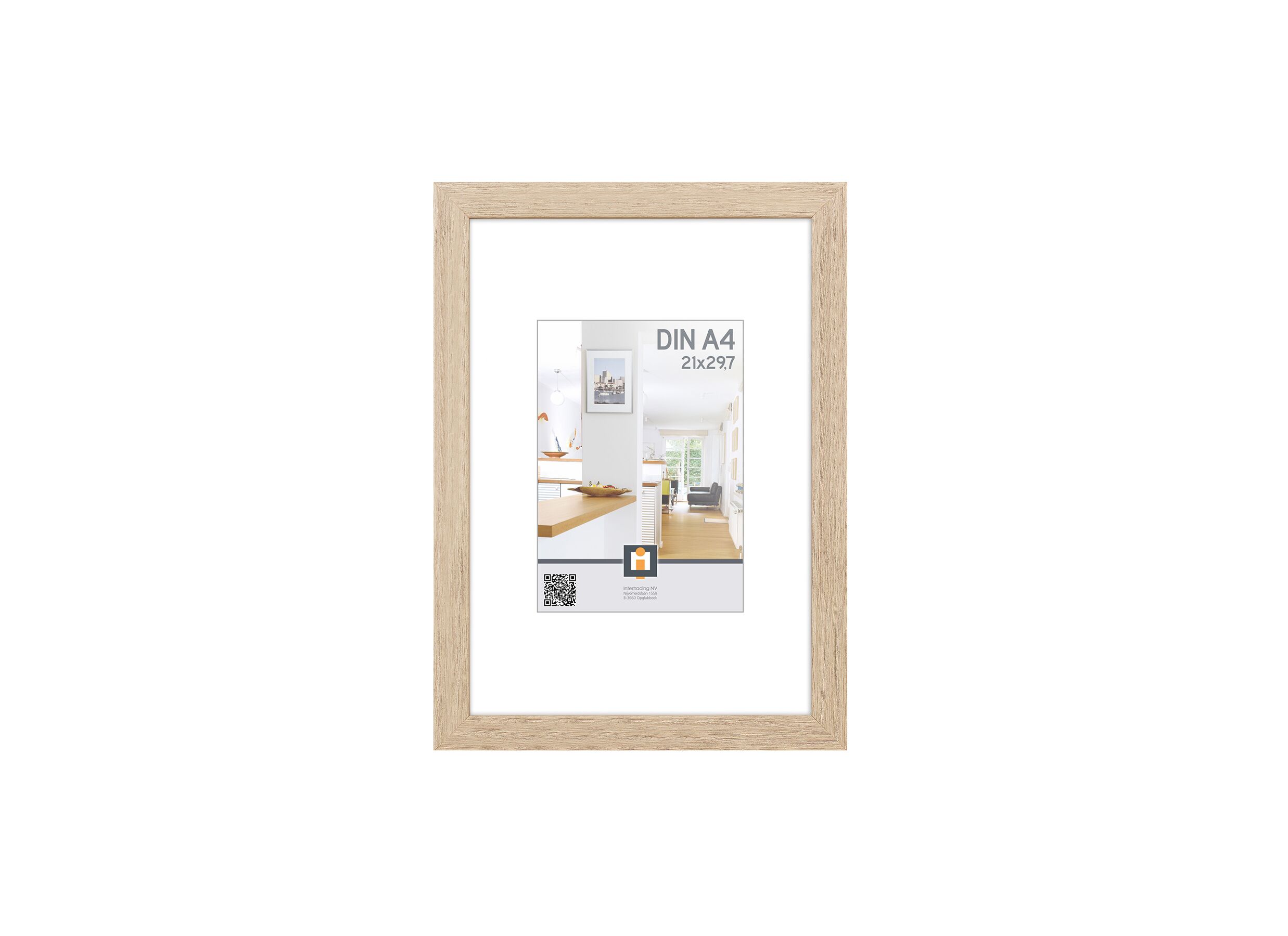 Fotokader Livorno 30x21cm - hout & glas - grijs