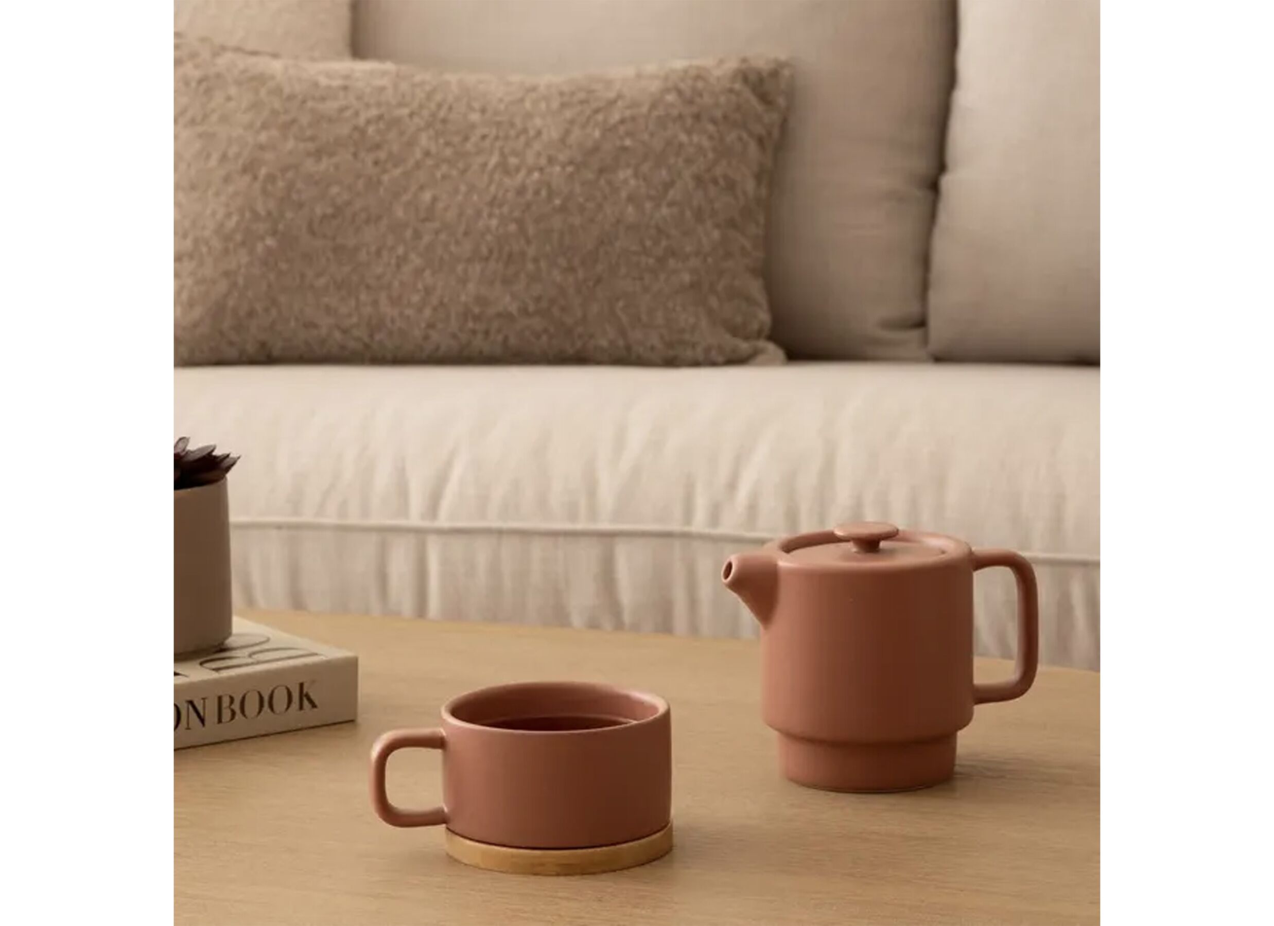 Foto ambiance - Théière Nature 30cl - stoneware - vieux rose