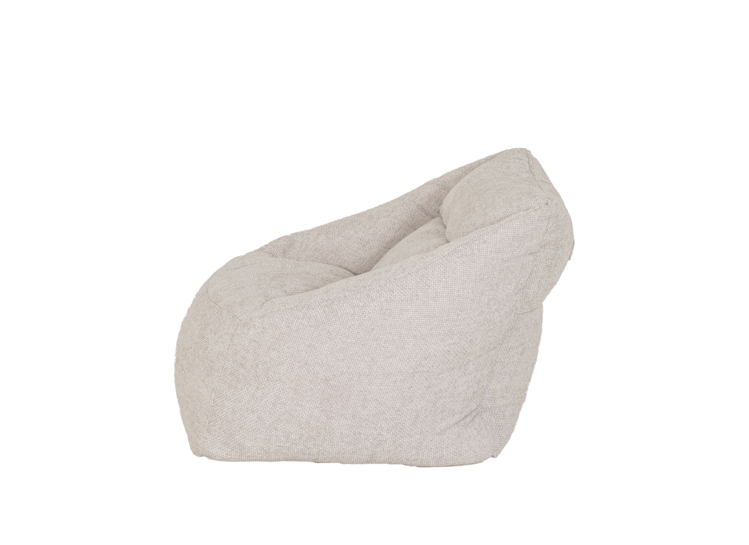 Overzichtsfoto - Zitzak Noodle 94x82x67cm - stof - beige