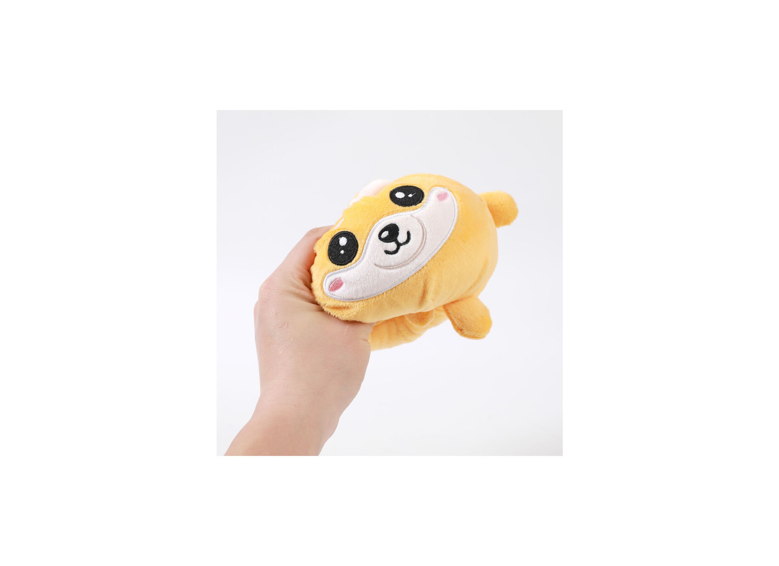 Aperçu - Coussin Squishy Shiba Ø13cm - tissu - jaune