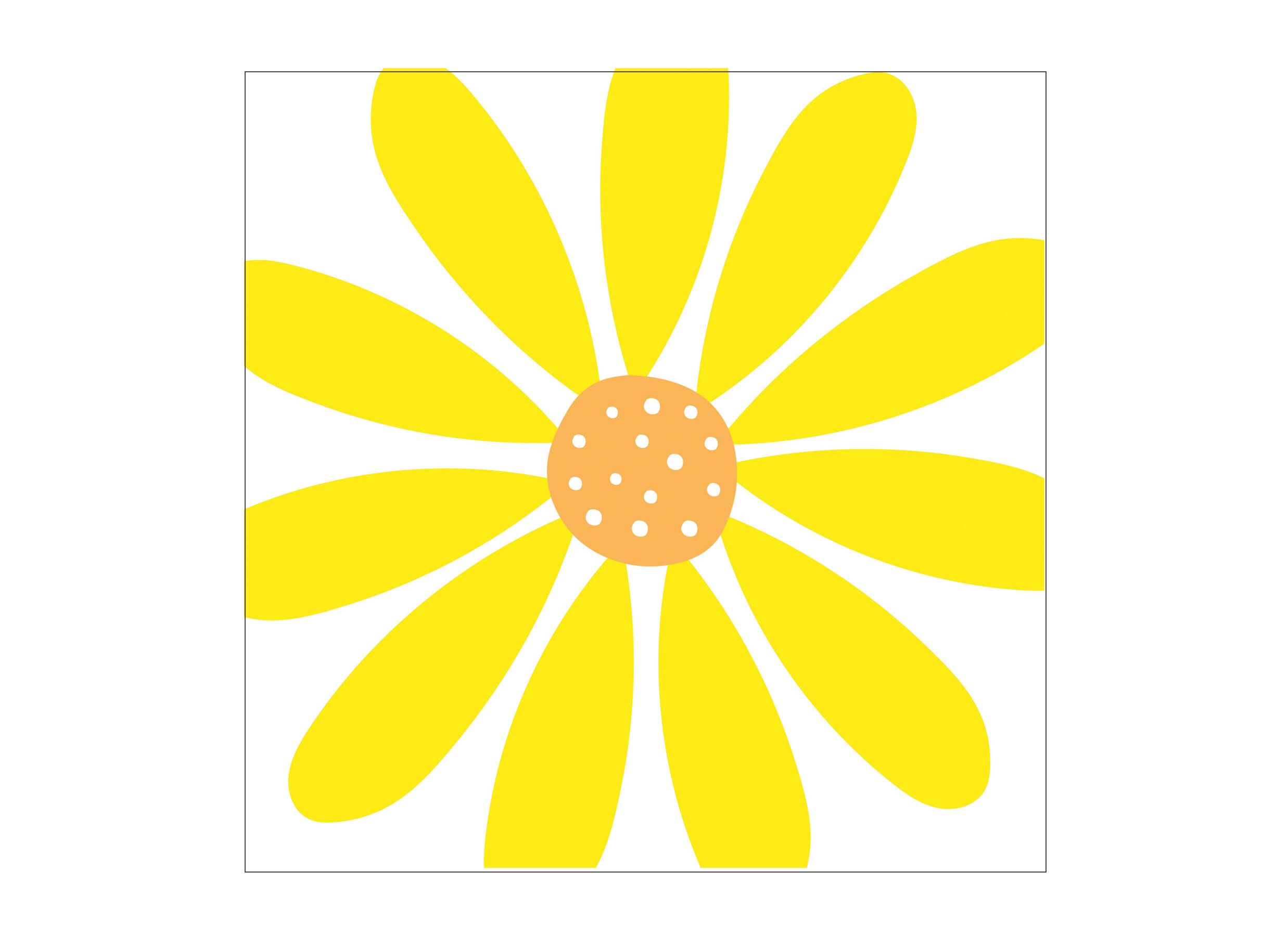 Plus Important - Serviette Happy Flower Sun 33x33cm - papier - blanc/jaune 20 pièces