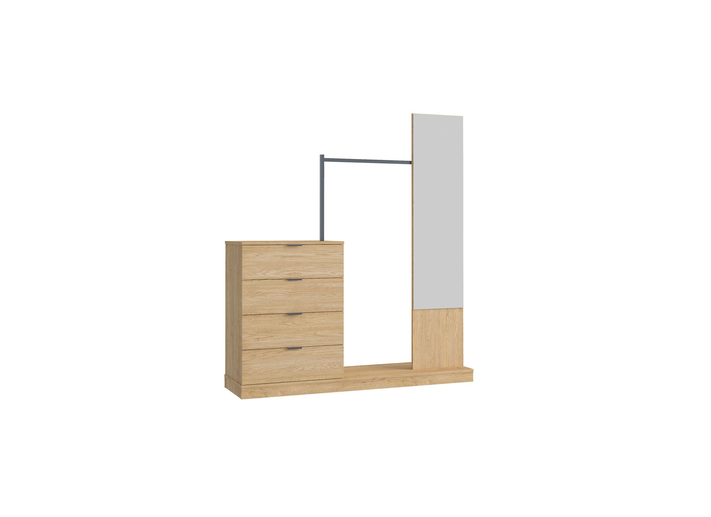 Plus Important - Commode Magic 145x40x165cm - mélamine - naturel