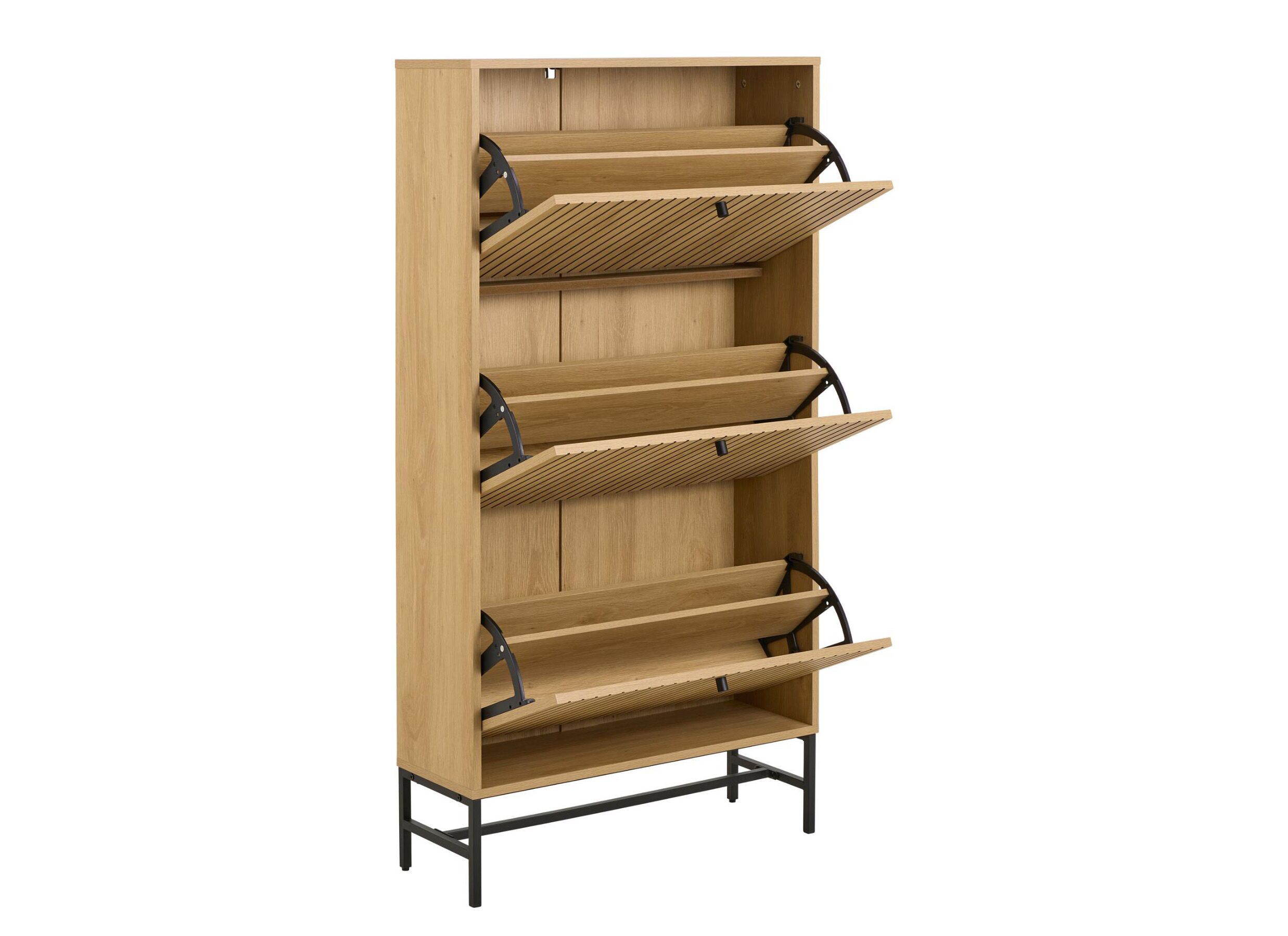 Disposition - Armoire à chaussures 72x25x141cm - décor - chêne