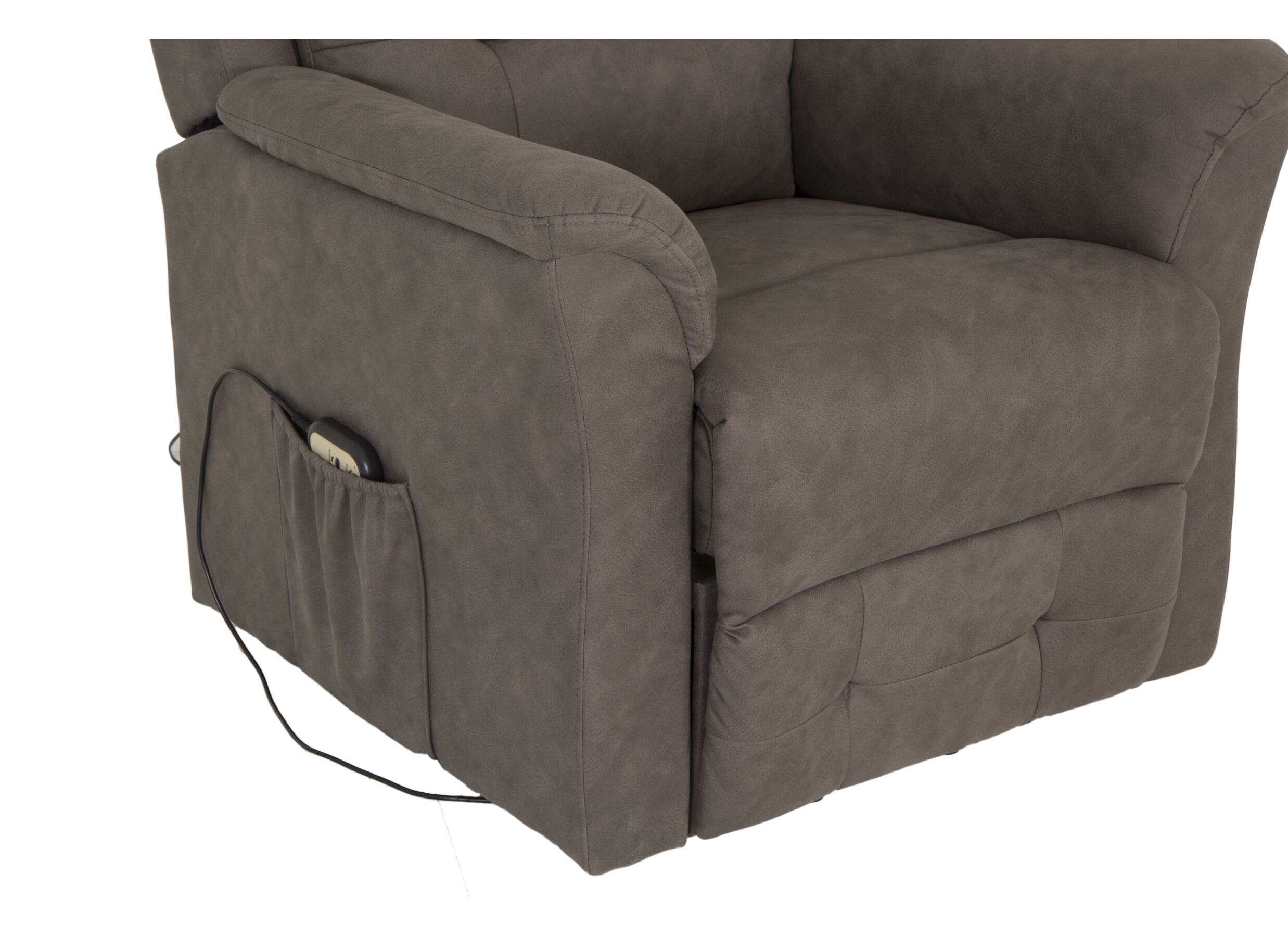 Relaxzetel Cosima elektrisch - stof - grijs