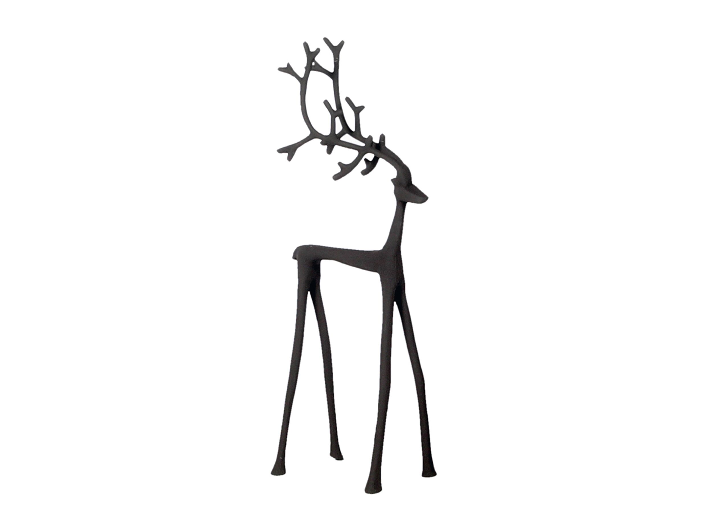 Hoofdfoto - Kerstdecoratie Rendier 16xH45cm - metaal - zwart