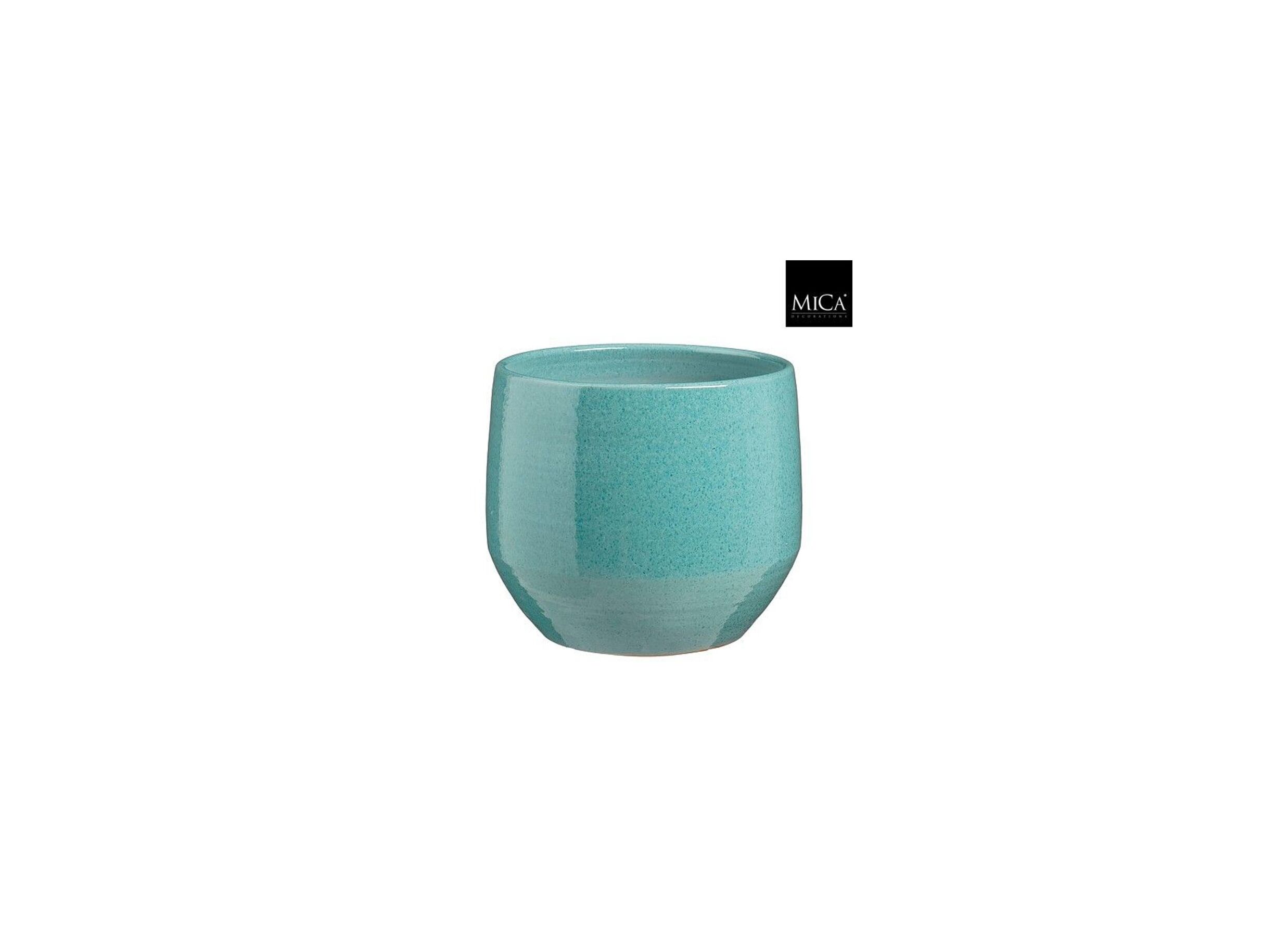 Bloempot Matteo H24cm - terracotta - turquoise - Cache-pot Matteo H24cm - terre cuite - turquoise