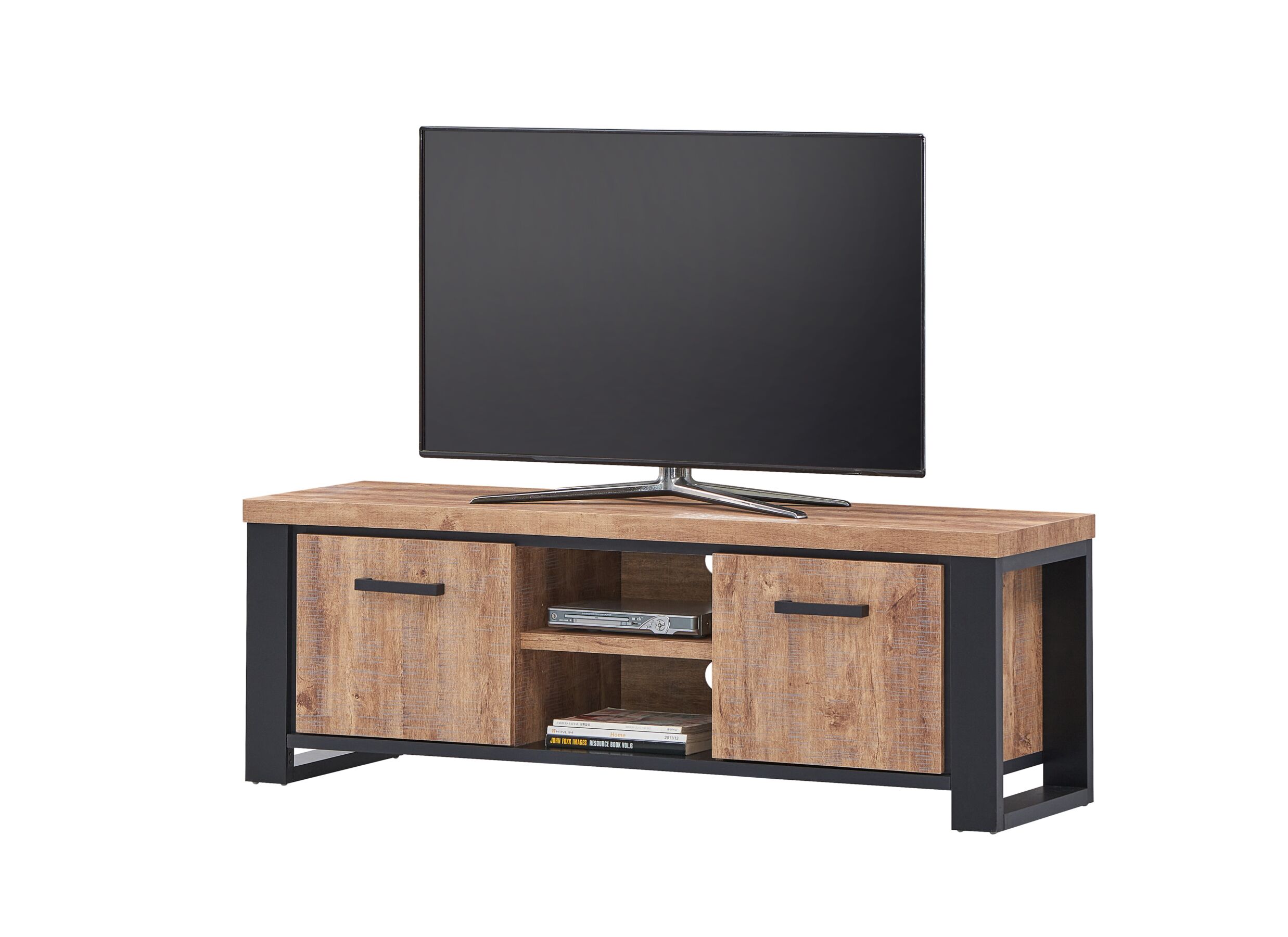 Tv-meubel Estrella 160cm - meubelplaat - industrial oak