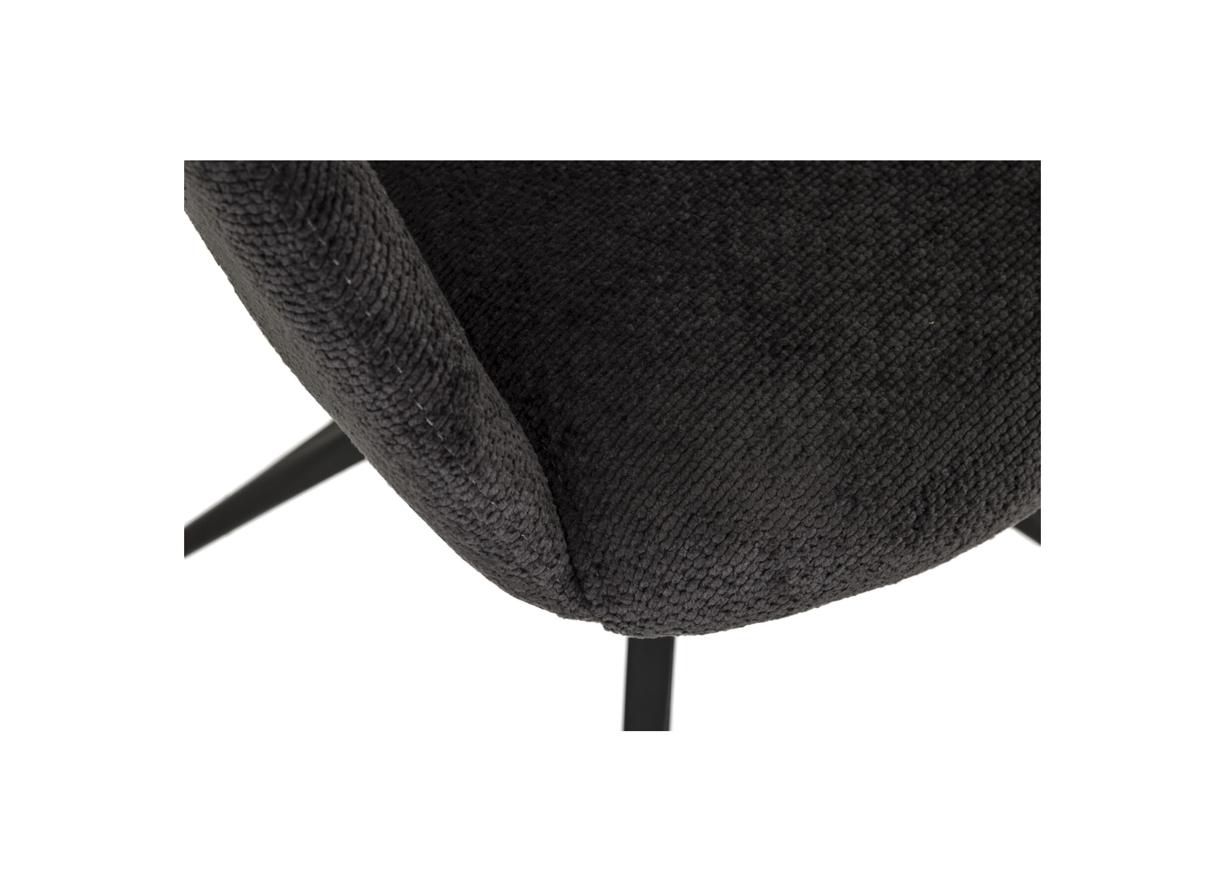 Detail - Chaise Indy 58x60x85cm - tissu - anthracite